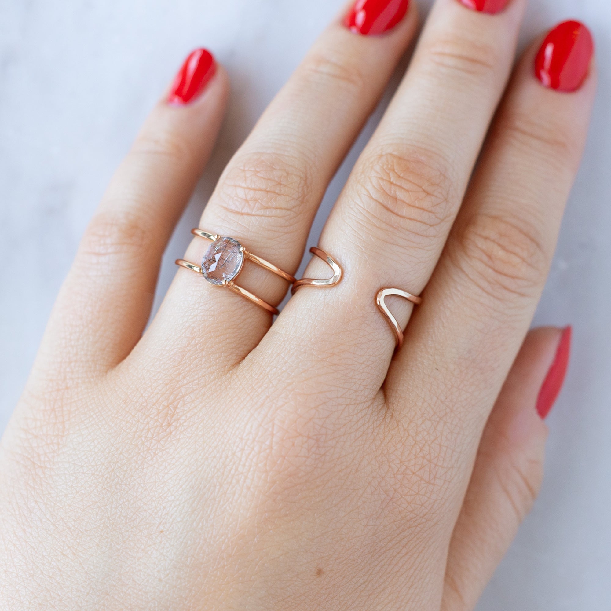 buy:the-tourmaline-in-quartz-cage-ring-10k-rose-gold,the-arrow-ring-14k-yellow-gold