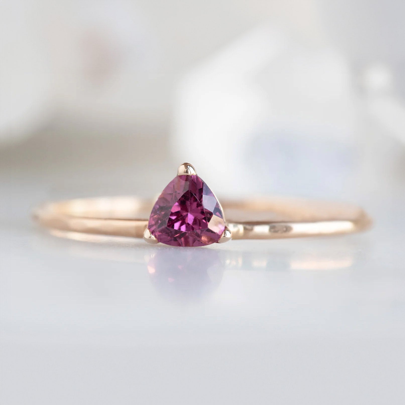 The Pink Garnet Crown Ring | Yellow, Rose or White Gold