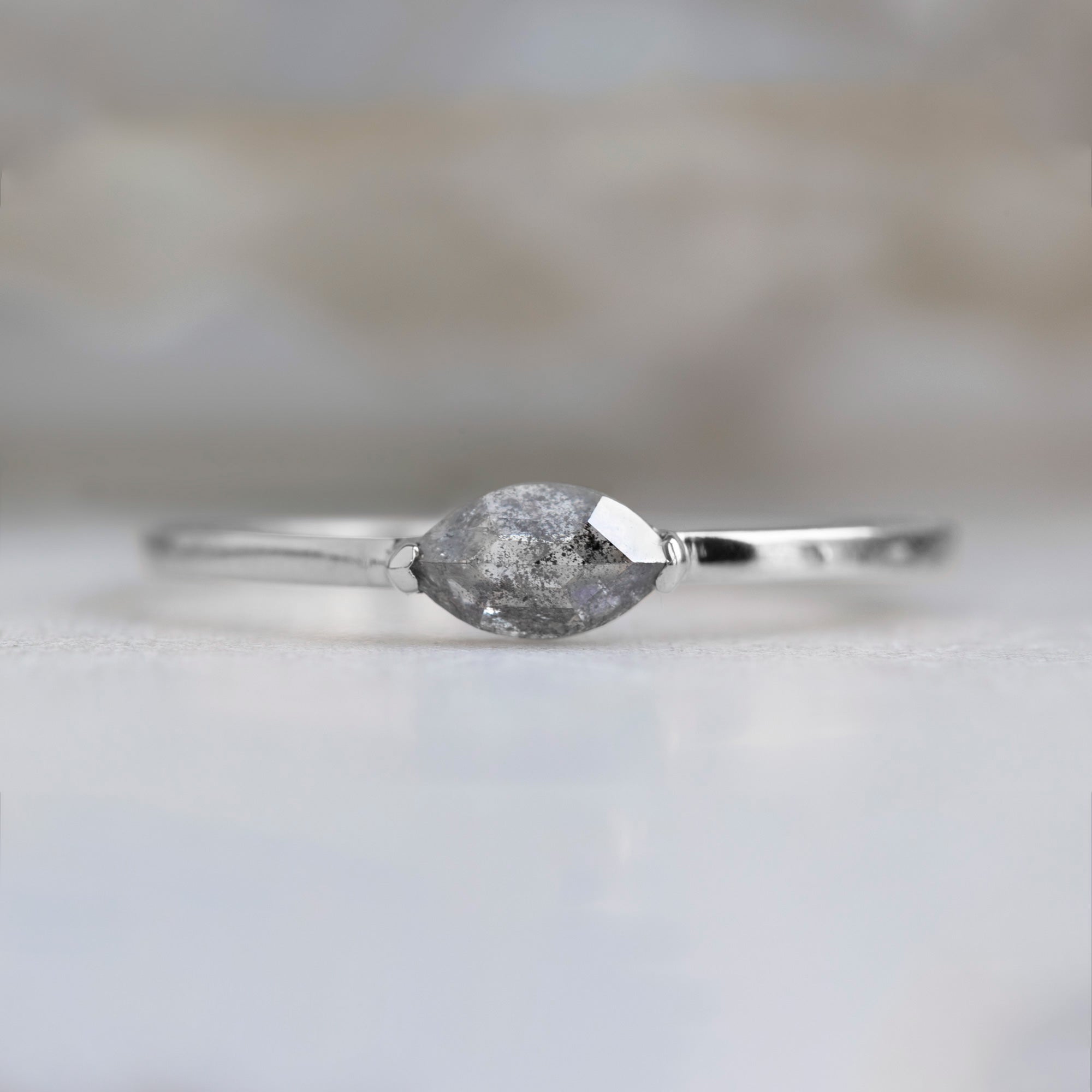 The Salt and Pepper Diamond Eye Ring | Yellow, Rose or White Gold