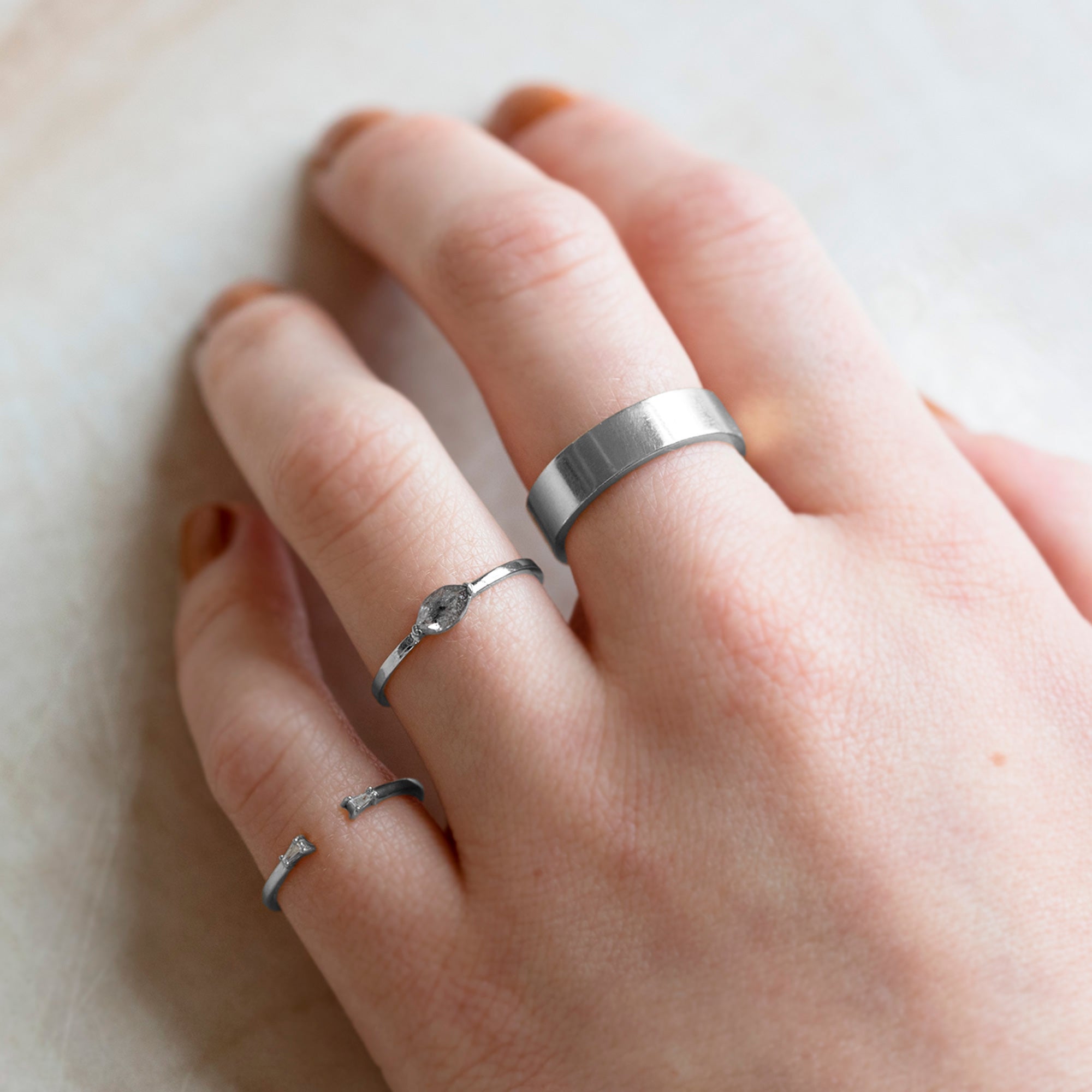 The Salt and Pepper Diamond Eye Ring | Yellow, Rose or White Gold