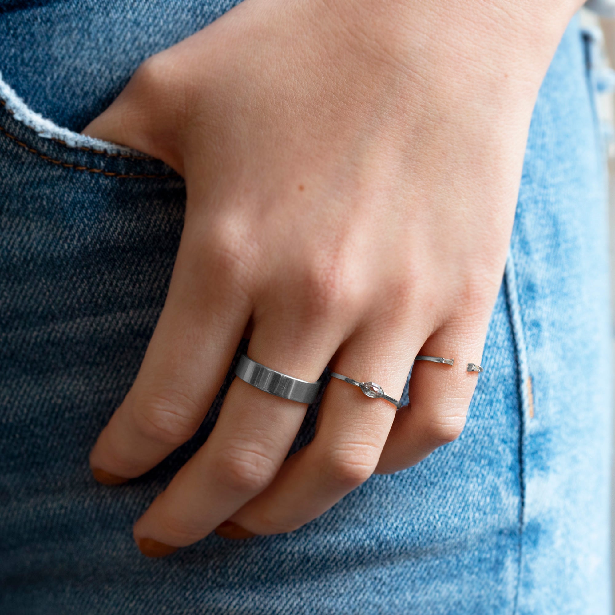 The Salt and Pepper Diamond Eye Ring | Yellow, Rose or White Gold