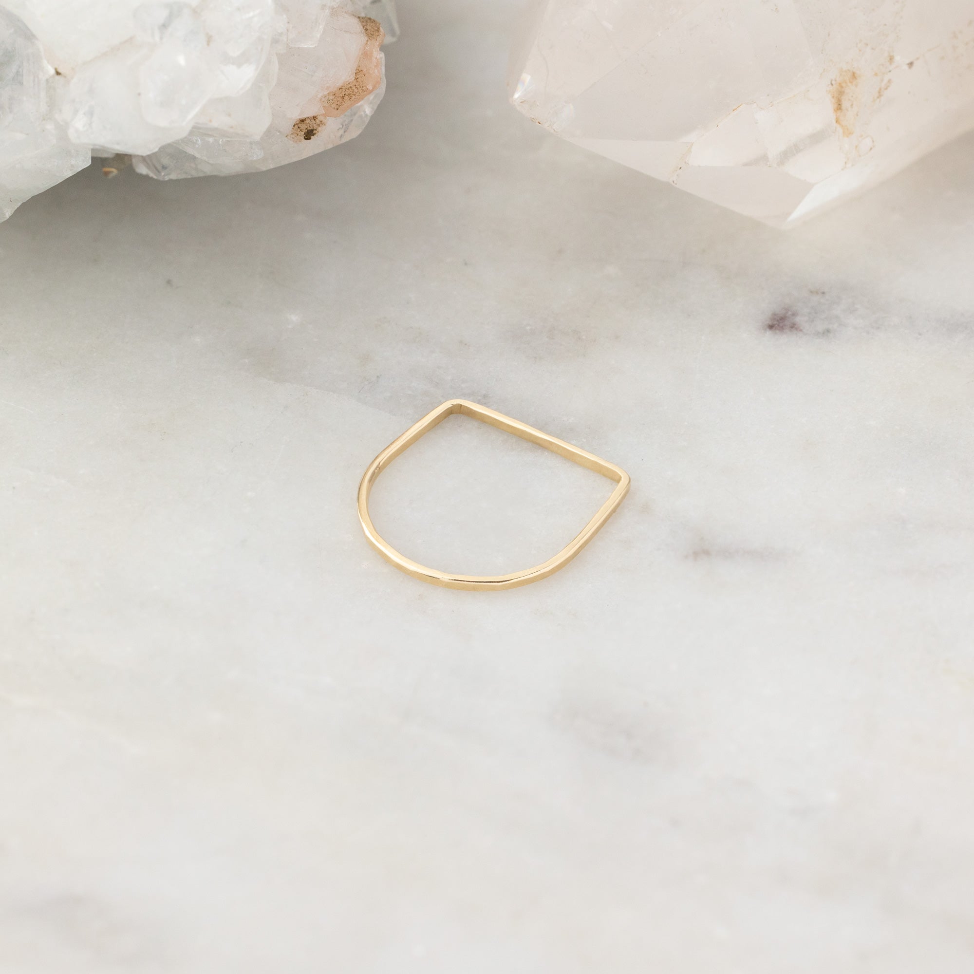 The Lune Stacking Ring | Yellow, Rose or Sterling Silver