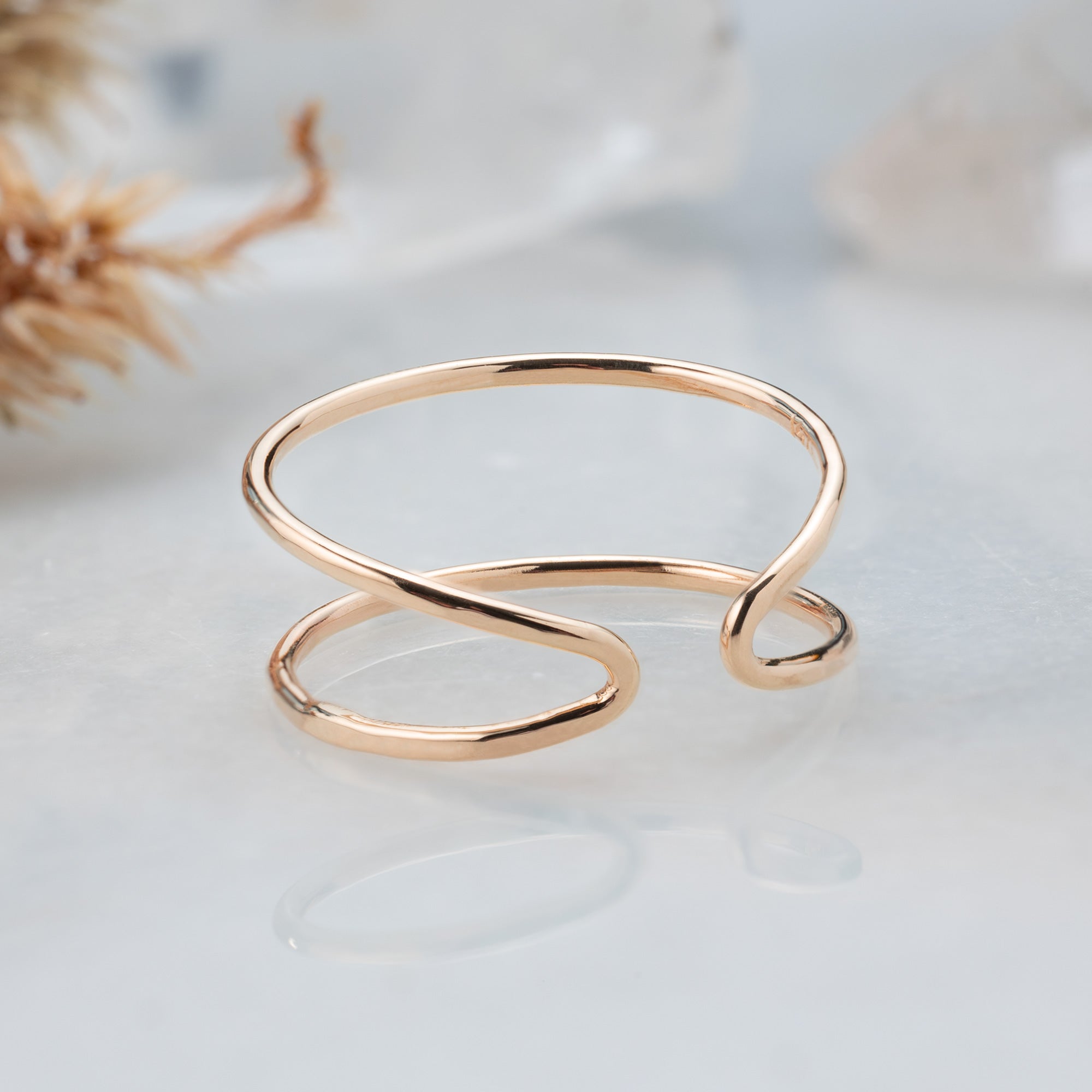 The Arrow Ring | Yellow, Rose, White or Sterling Silver