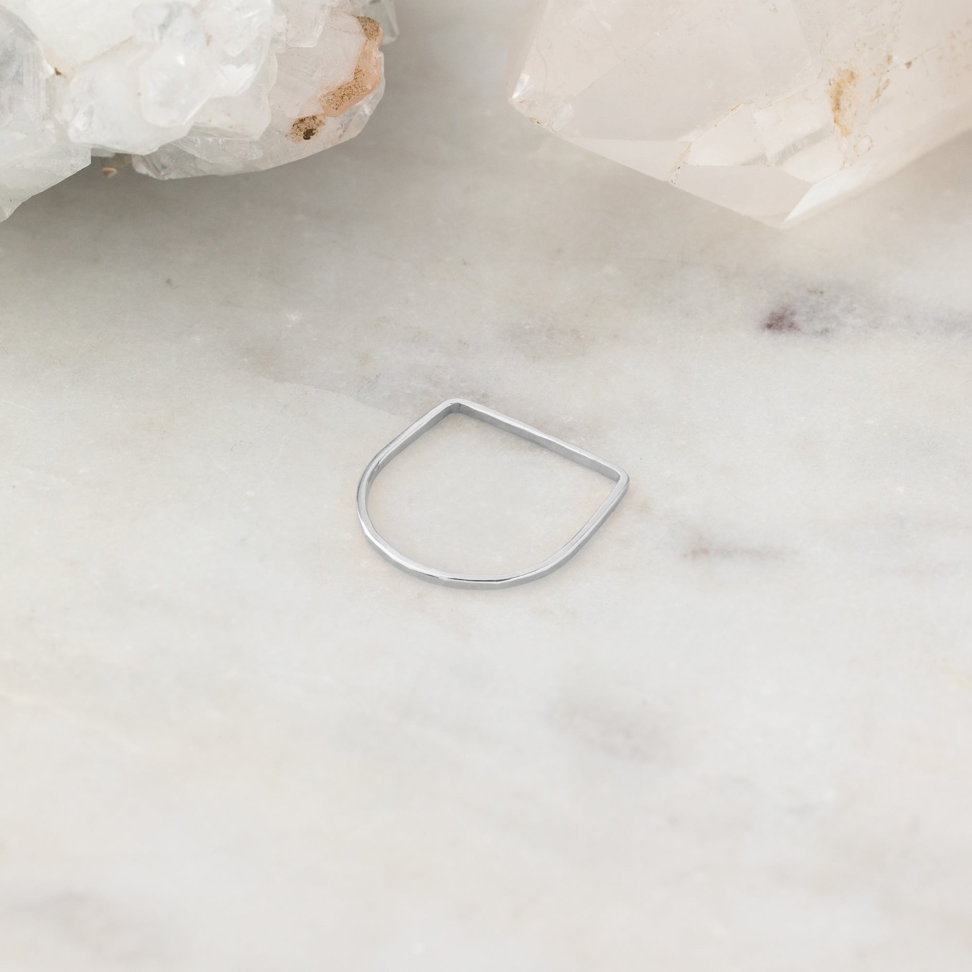 The Lune Stacking Ring | Yellow, Rose or Sterling Silver