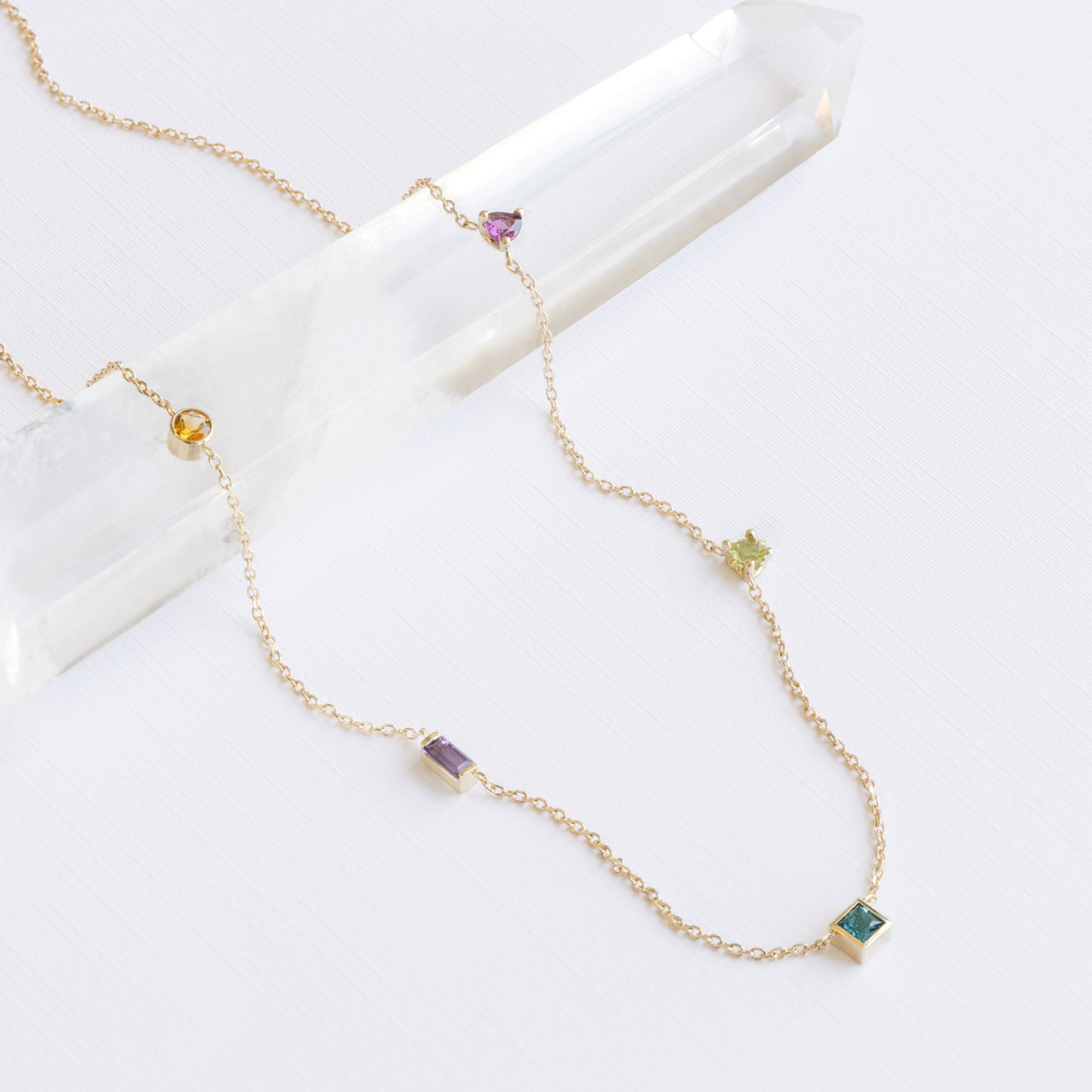 The Candy Gemstone Necklace | Yellow Gold