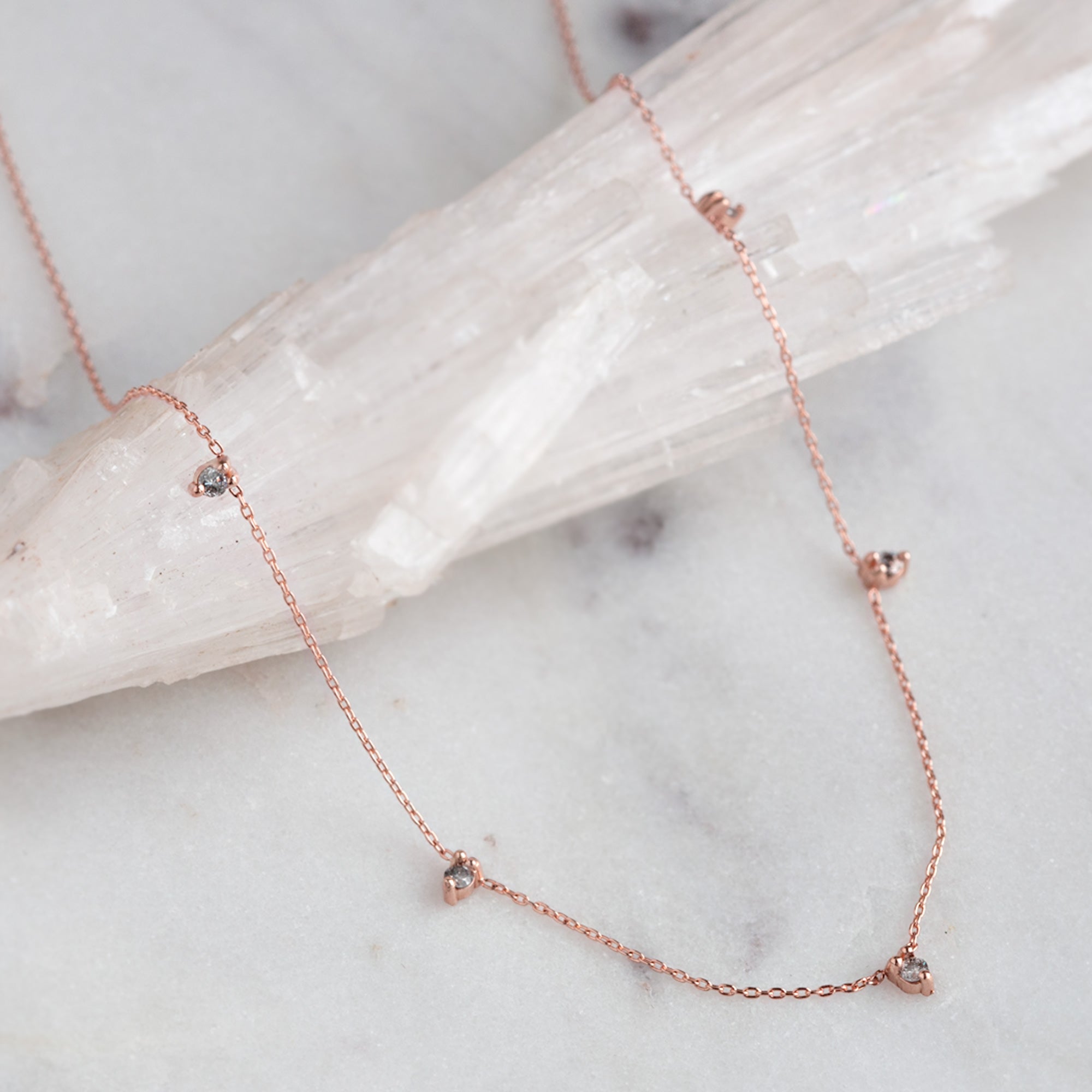 The Diamond Sunburst Necklace | Yellow, Rose or White Gold