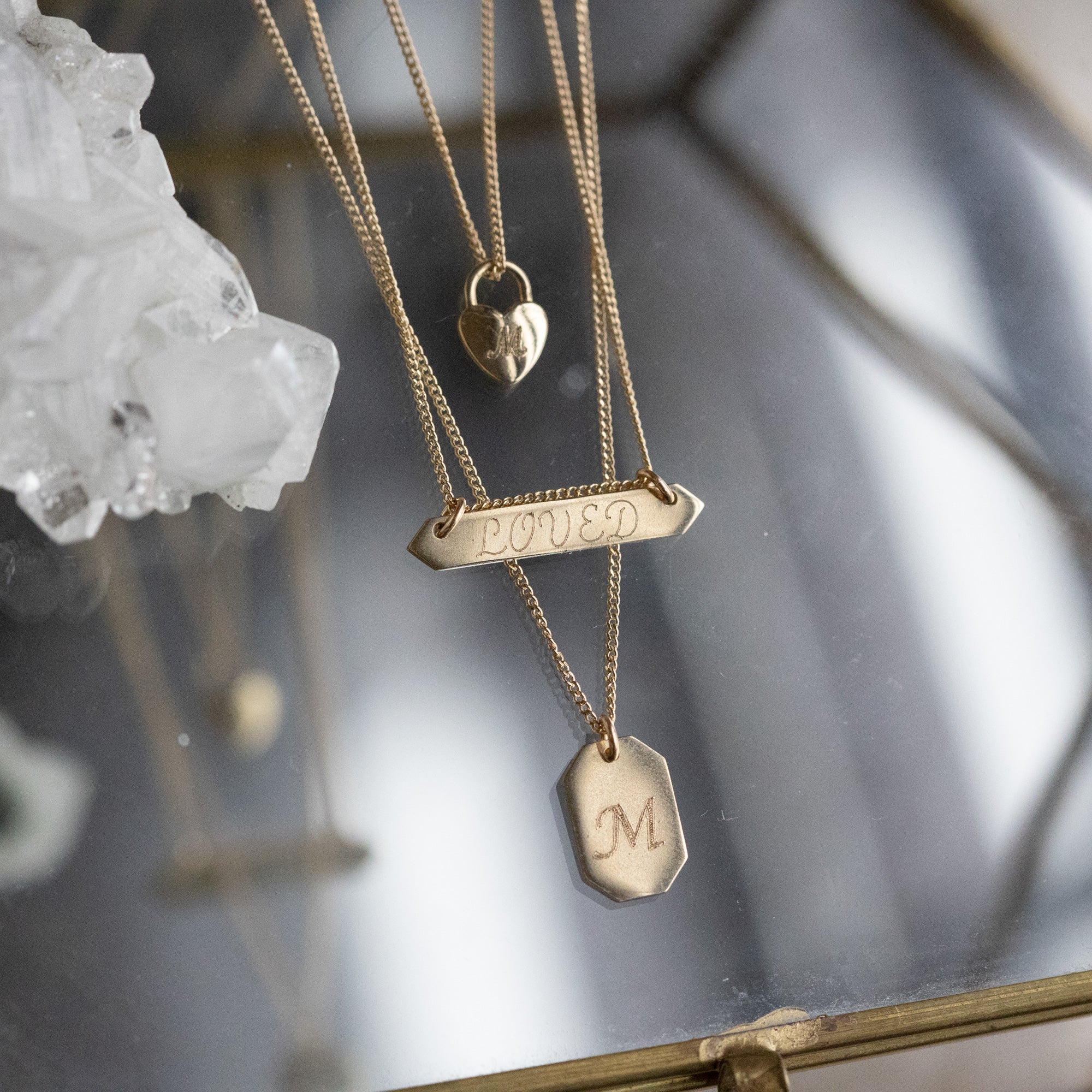 The Personalized Bar Necklace | Yellow Gold or Sterling Silver