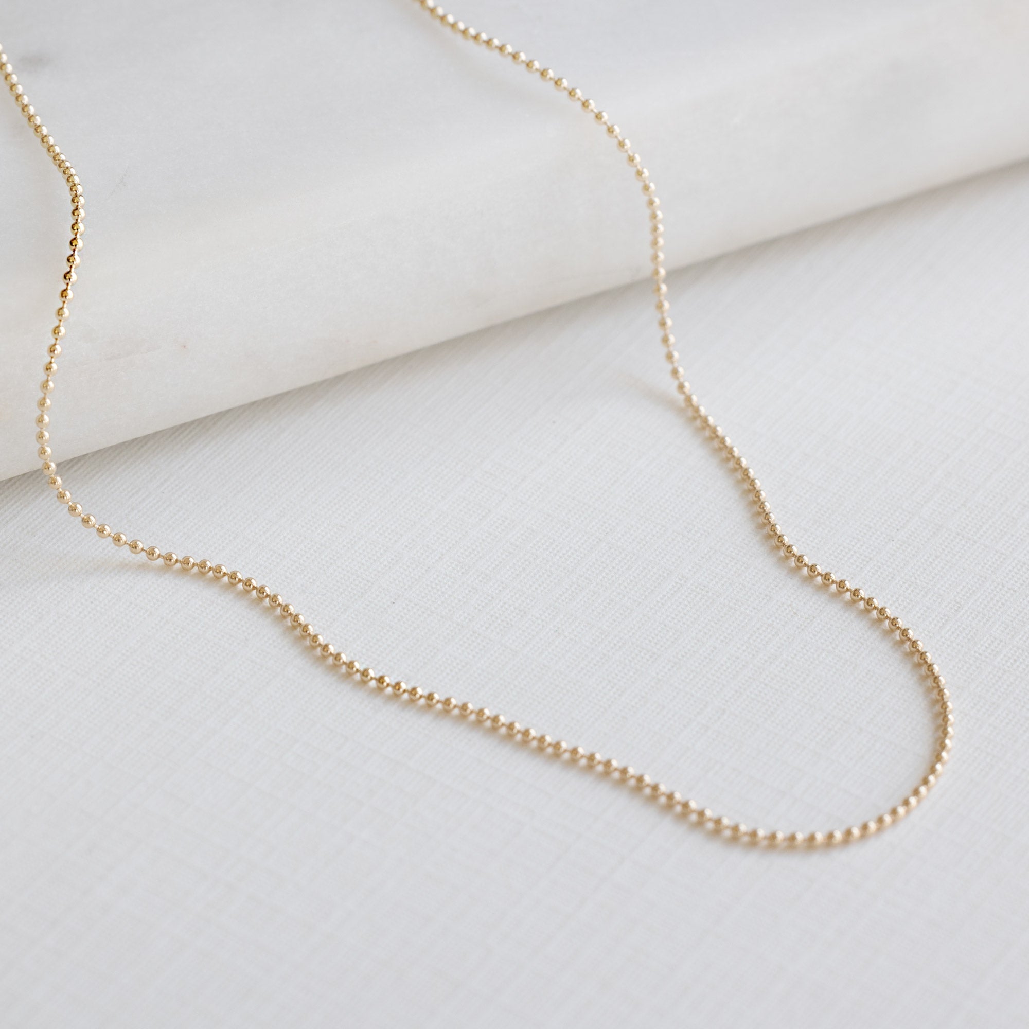 The Bead Chain Necklace | Yellow, Rose or White Gold