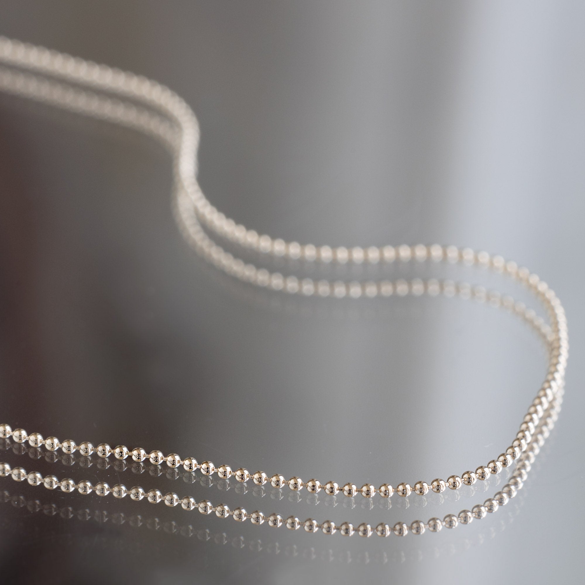 The Bead Chain Necklace | Yellow, Rose or White Gold