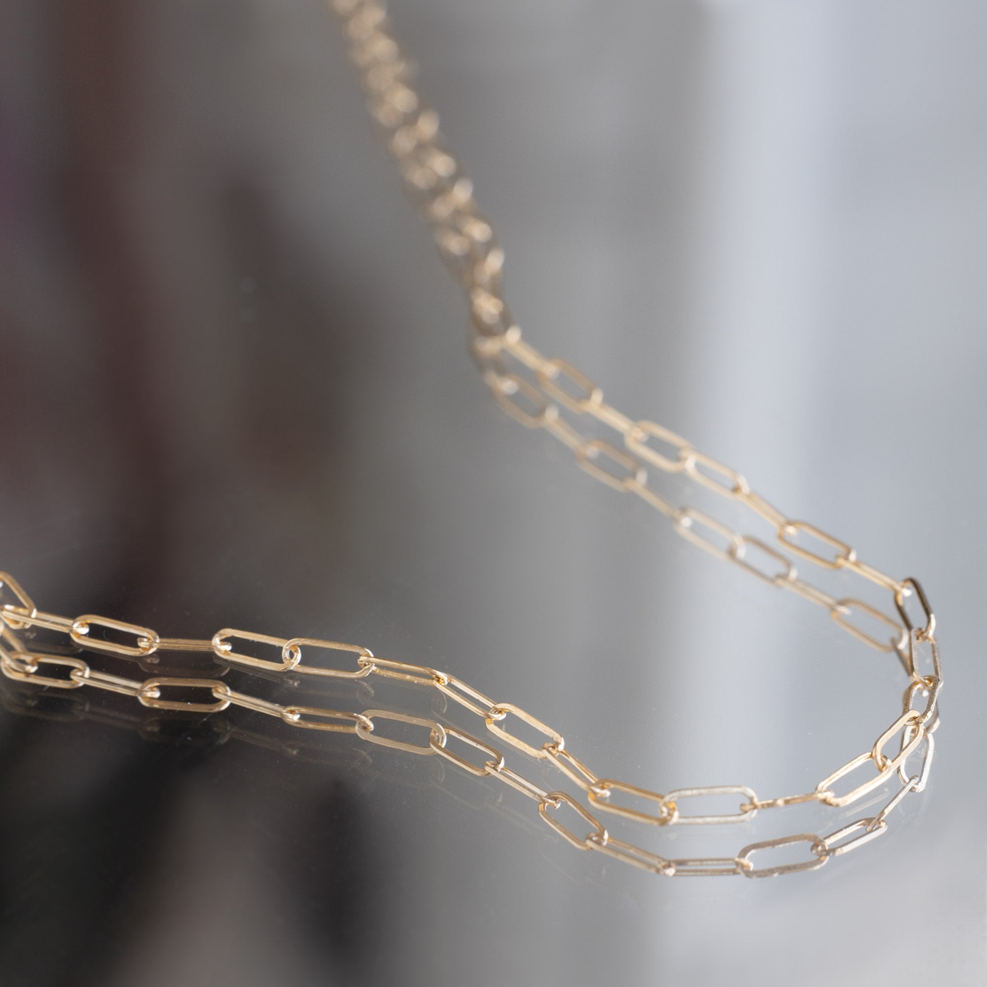 The Drawn Cable Link Chain Necklace | Yellow, Rose or White Gold