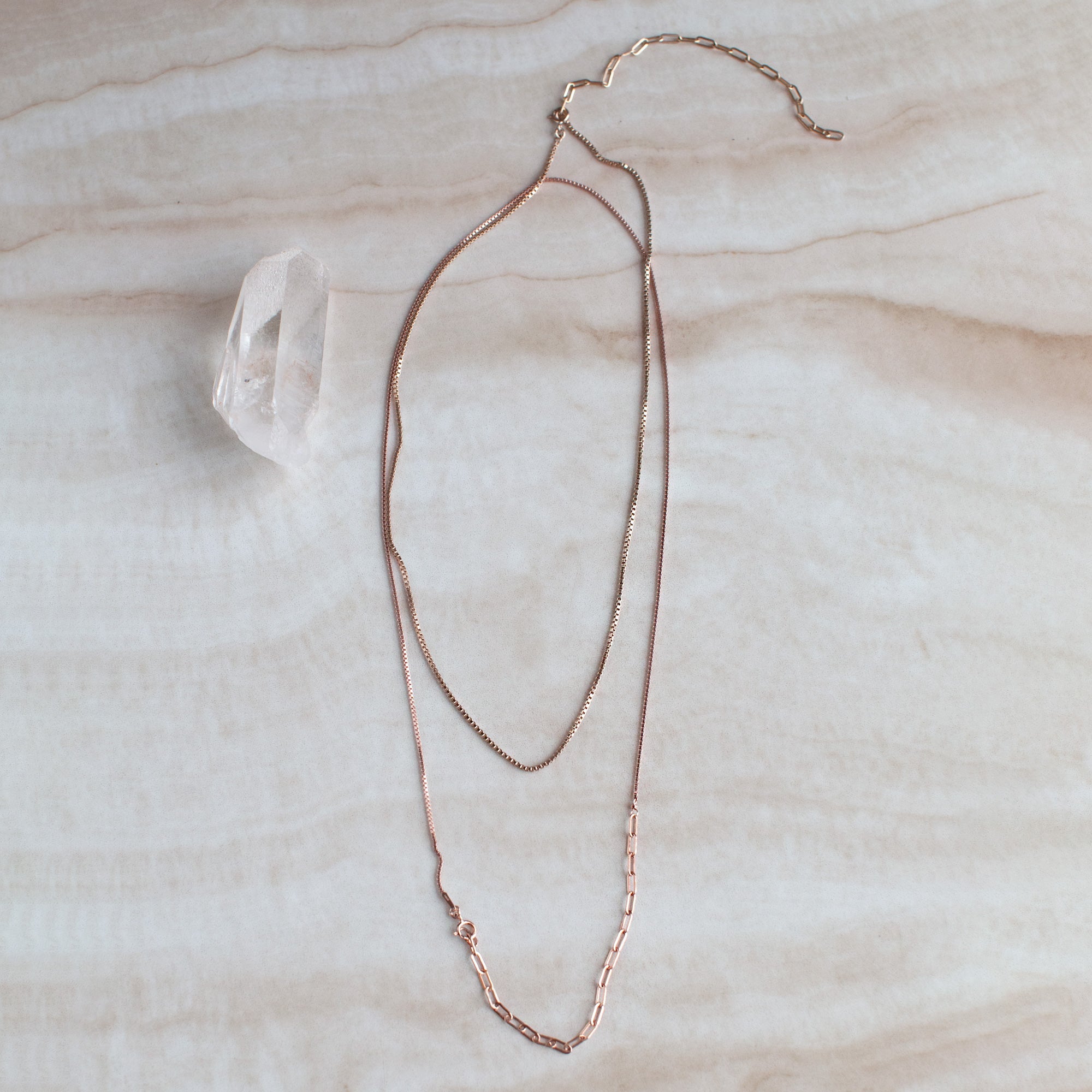 The 4-in-1 Cable Chain Necklace | Yellow, Rose, White or Sterling Silver
