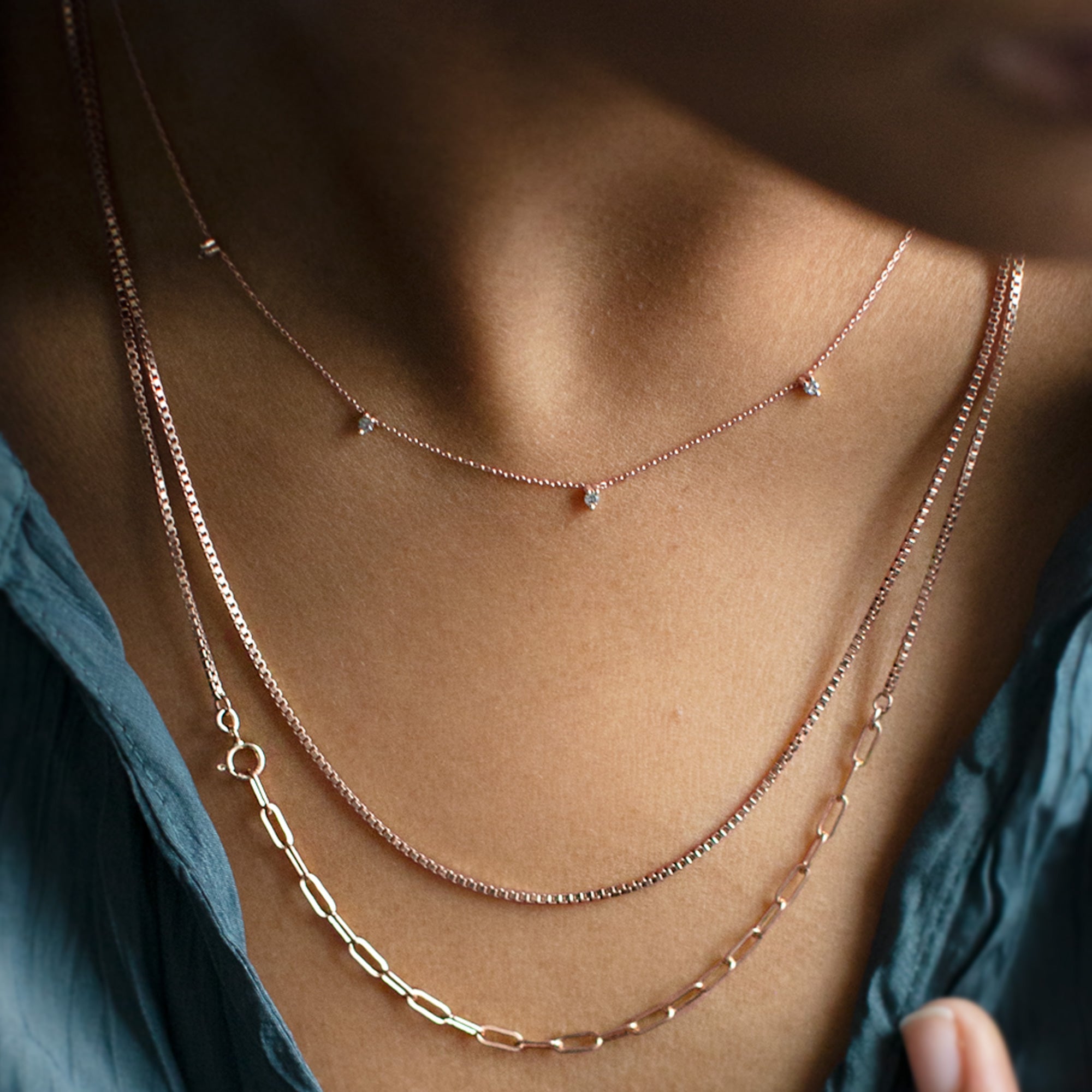 The 4-in-1 Cable Chain Necklace | Yellow, Rose, White or Sterling Silver