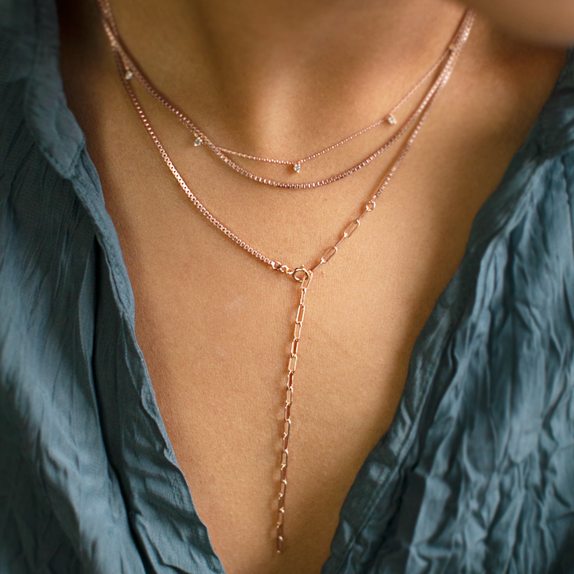 The 4-in-1 Cable Chain Necklace | Yellow, Rose, White or Sterling Silver