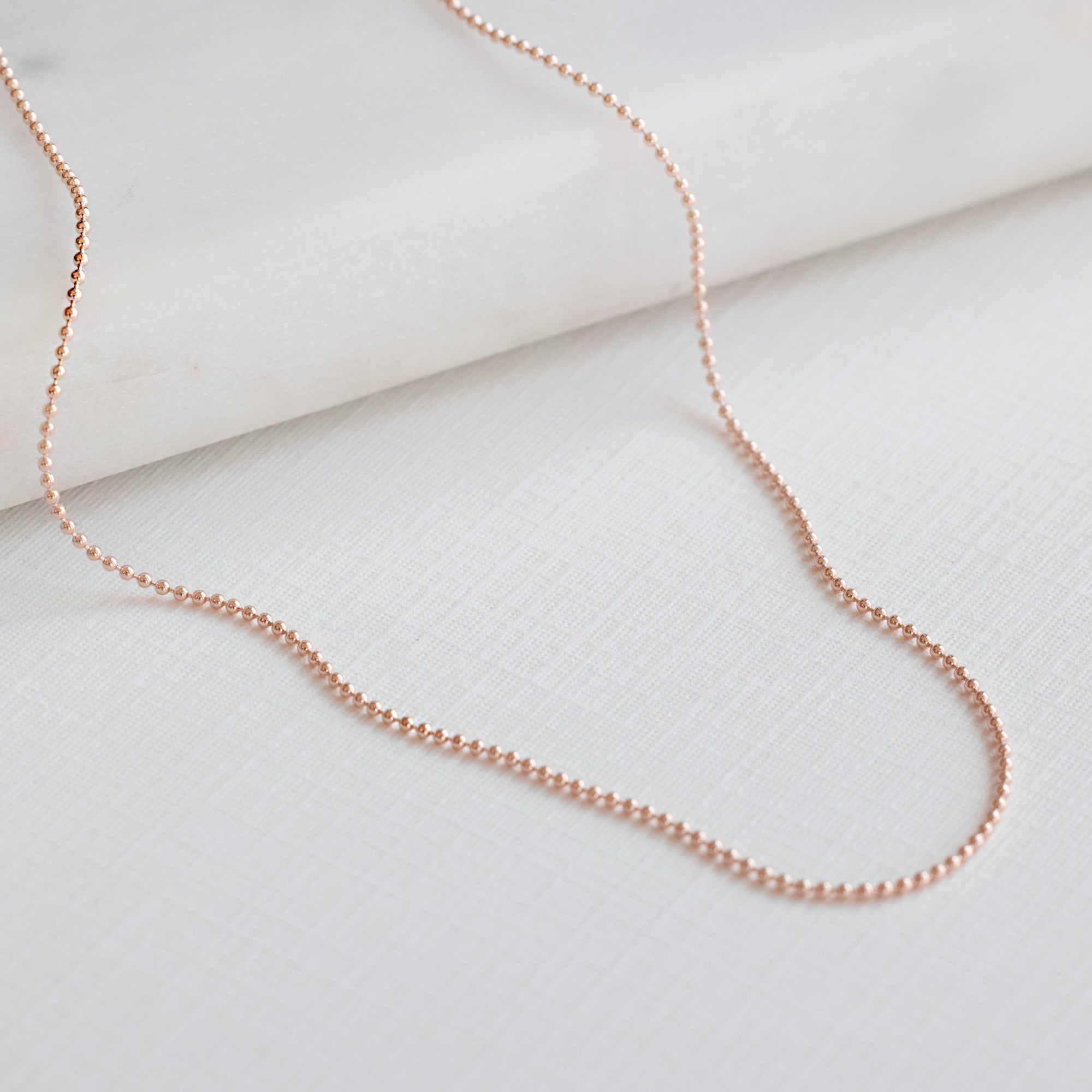 The Bead Chain Necklace | Yellow, Rose or White Gold