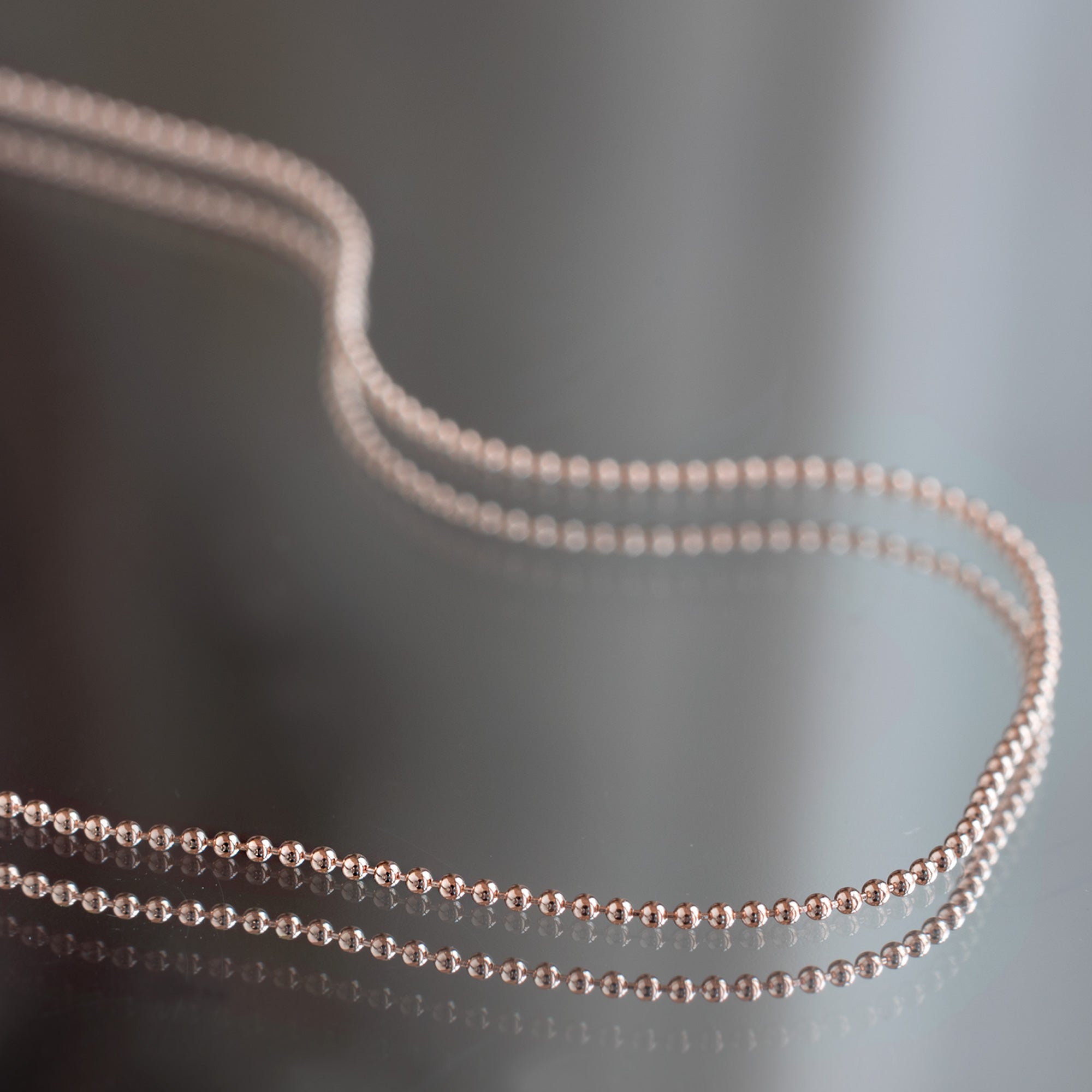The Bead Chain Necklace | Yellow, Rose or White Gold