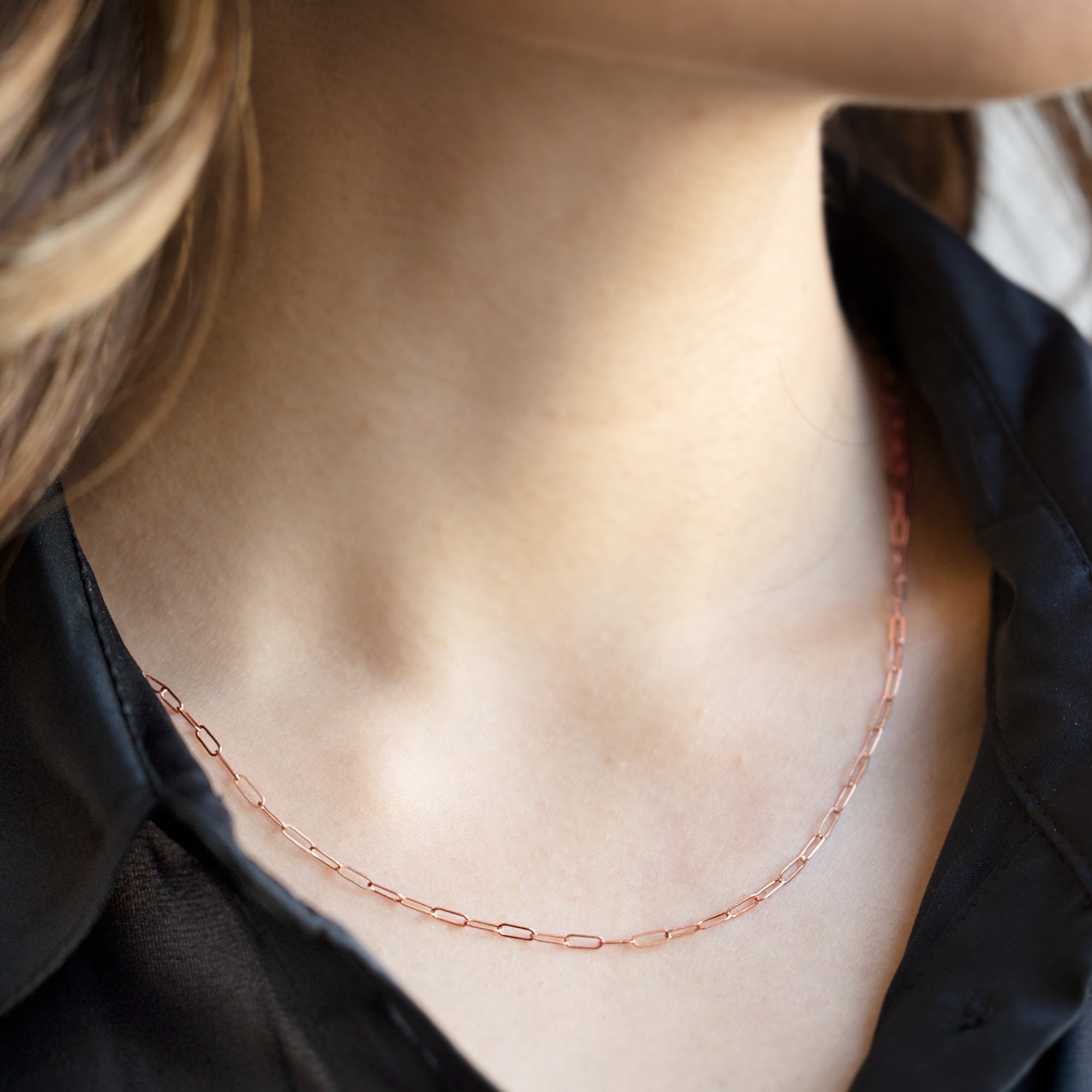 The Drawn Cable Link Chain Necklace | Yellow, Rose or White Gold