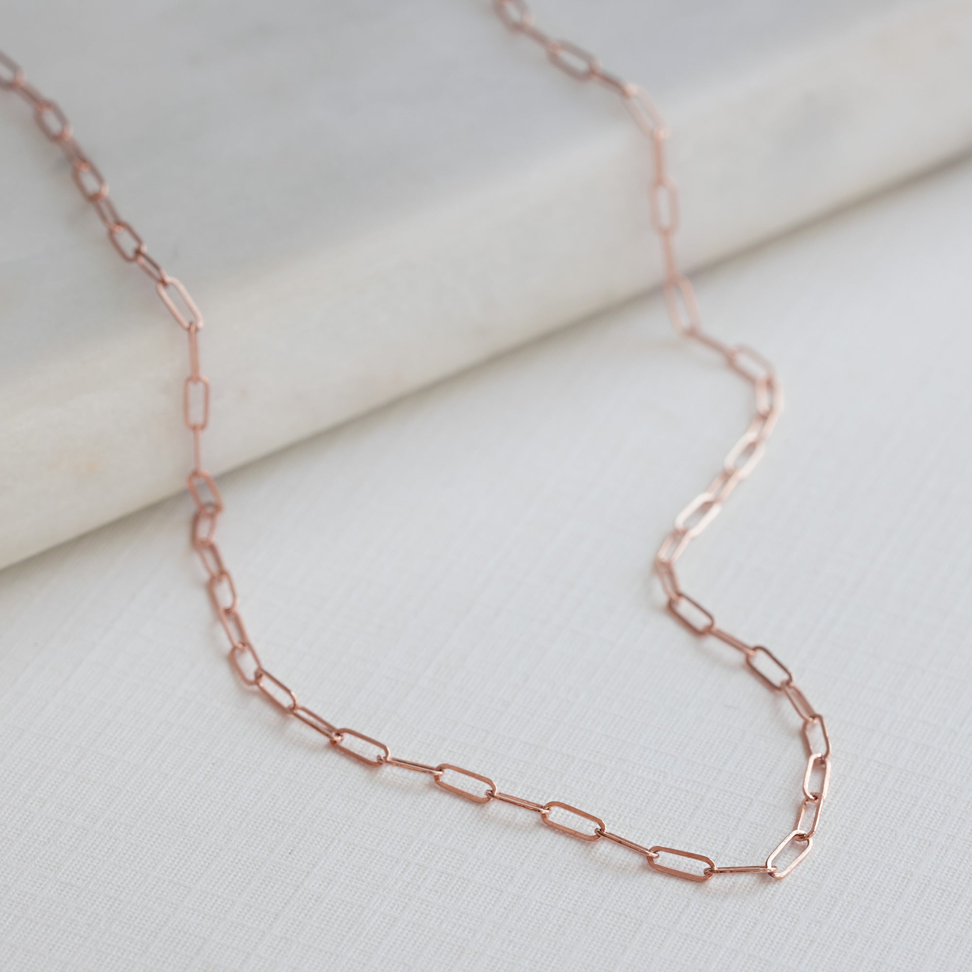 The Drawn Cable Link Chain Necklace | Yellow, Rose or White Gold