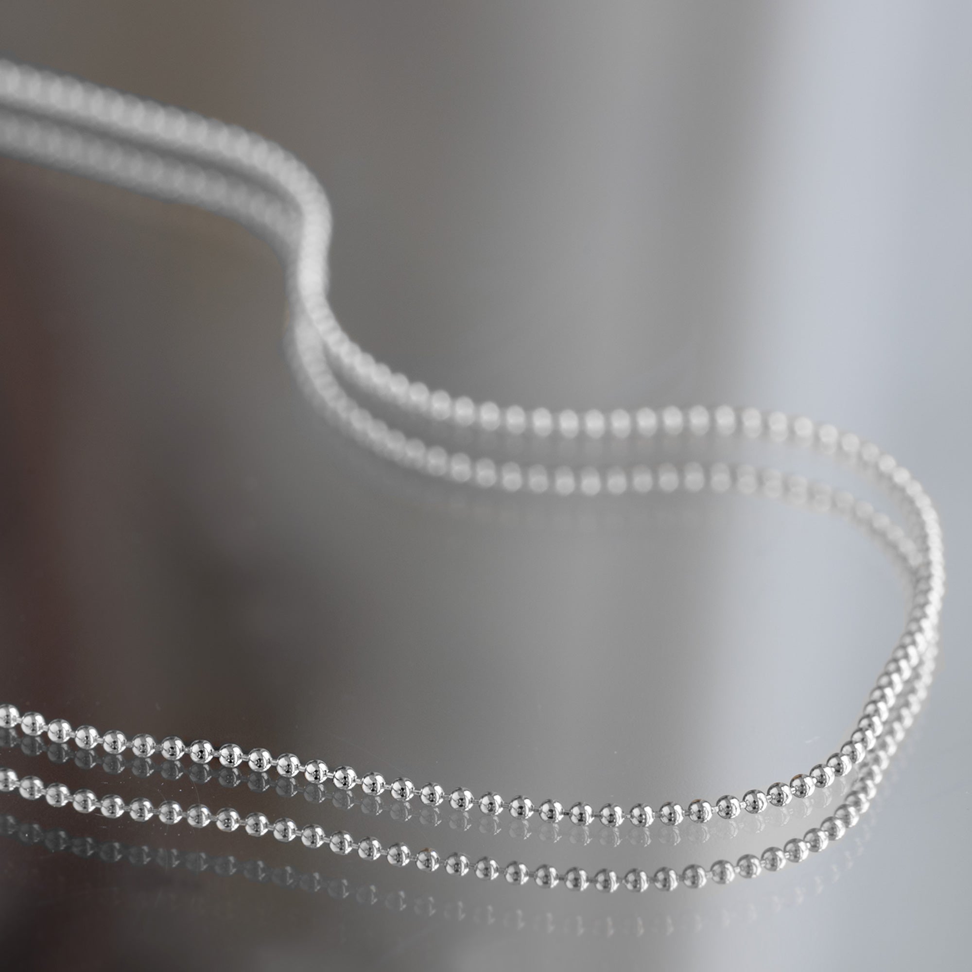 The Bead Chain Necklace | 14K White Gold