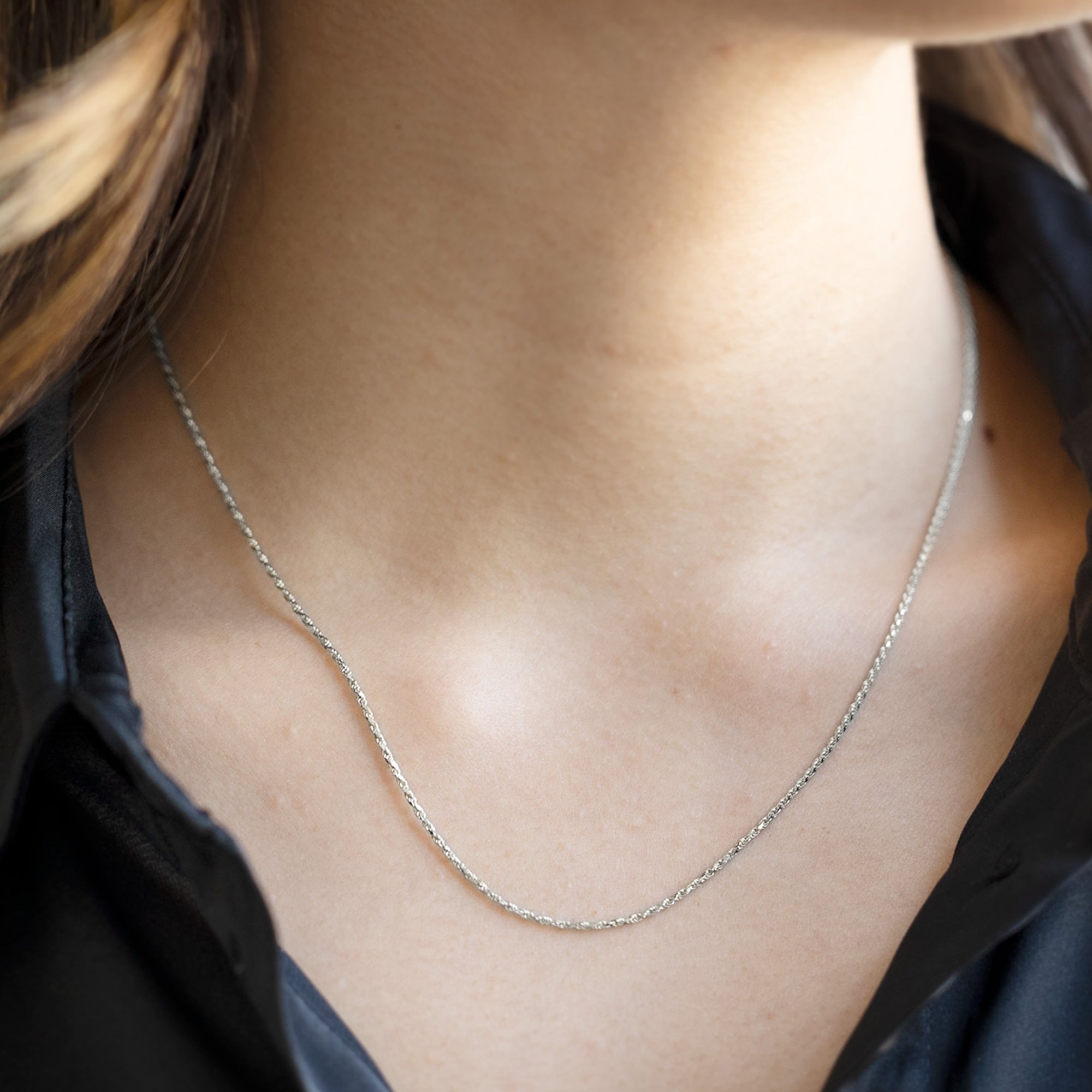 The Boyfriend Rope Chain Necklace | Yellow, Rose or White Gold
