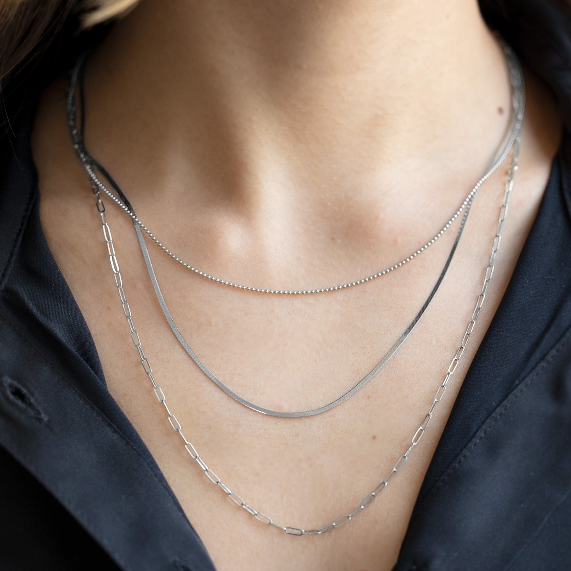 The Drawn Cable Link Chain Necklace | Yellow, Rose or White Gold