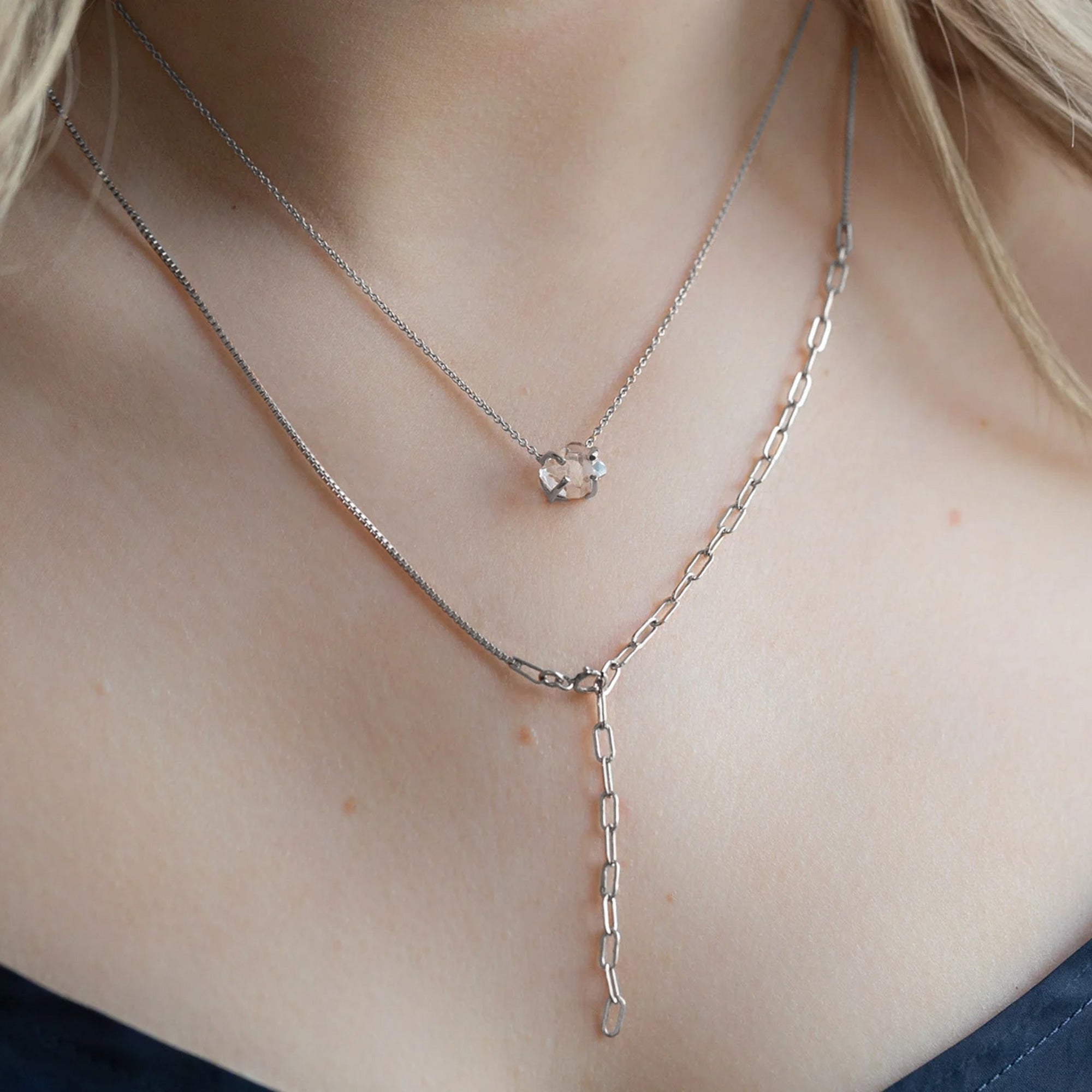buy:the-4-in-1-cable-chain-necklace-sterling-silver,the-herkimer-diamond-necklace-sterling-silver