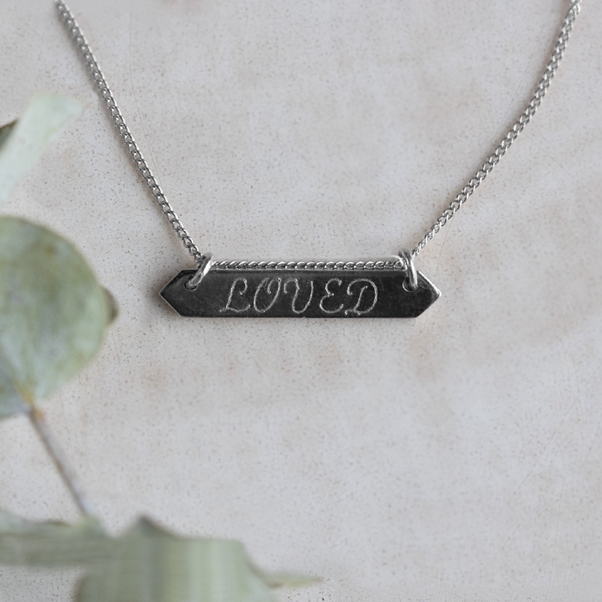 The Personalized Bar Necklace | Yellow Gold or Sterling Silver
