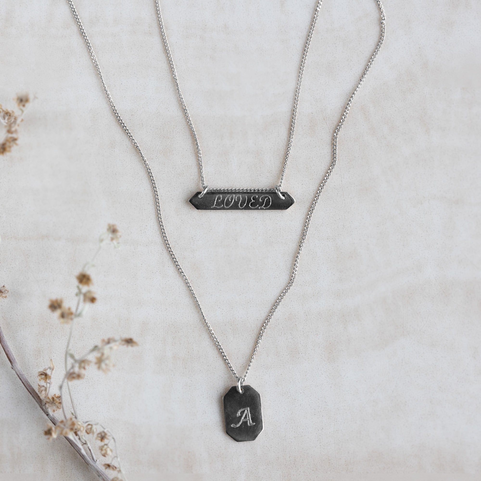 The Personalized Bar Necklace | Yellow Gold or Sterling Silver