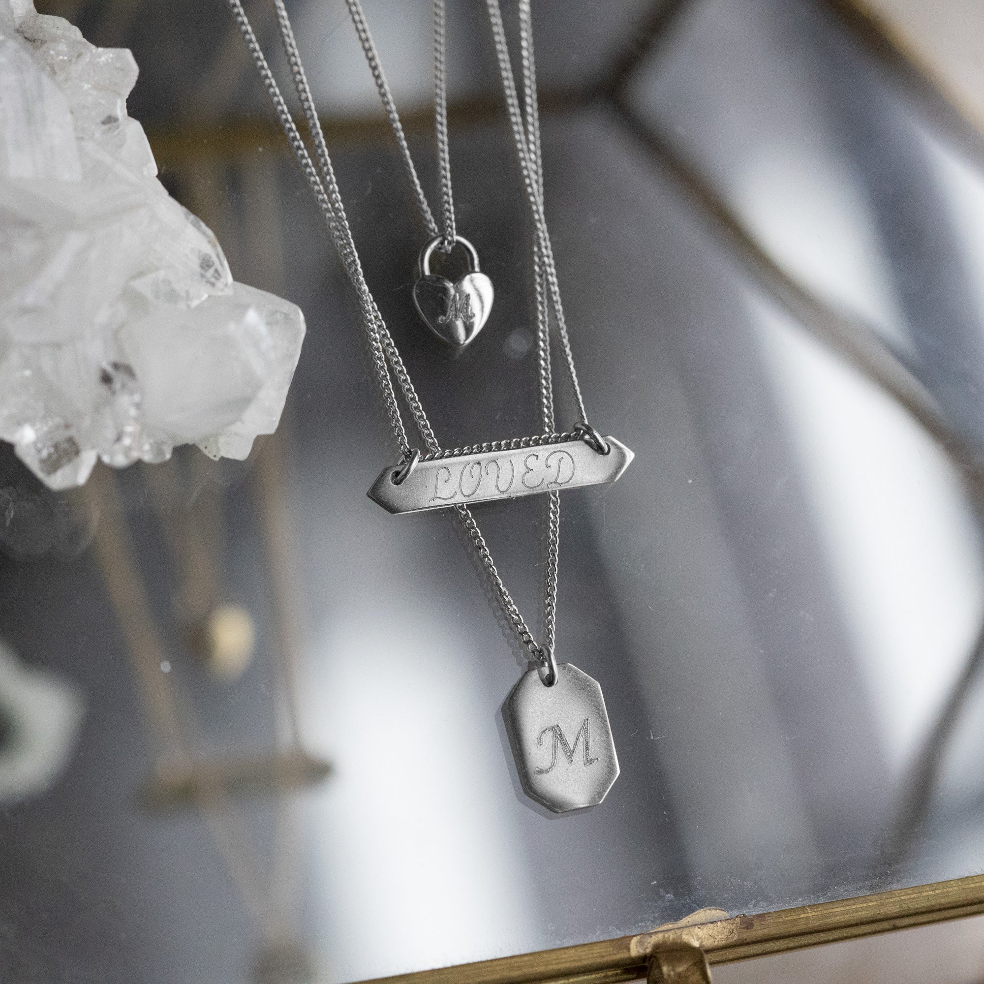 The Personalized Bar Necklace | Yellow Gold or Sterling Silver