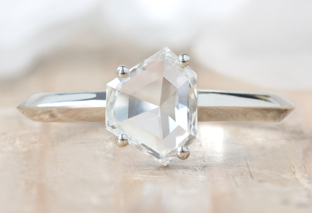 The Bryn Ring with a Geometric White Diamond