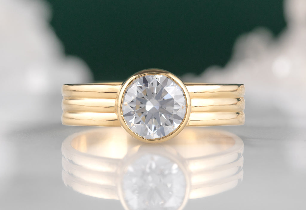 The Hazel Ring with a Lab Grown Round-Cut Diamond