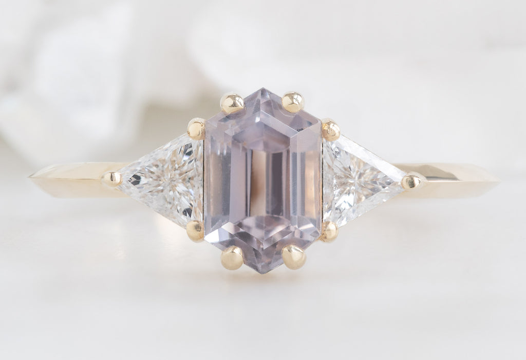 The Jade Ring with a Lilac Sapphire