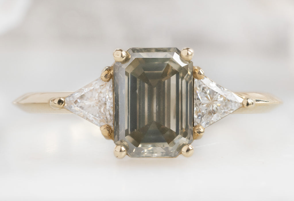 Design Your Own Custom Natural Golden Green Diamond Ring