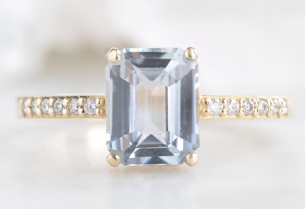 The Willow Ring with an Emerald-Cut Sapphire