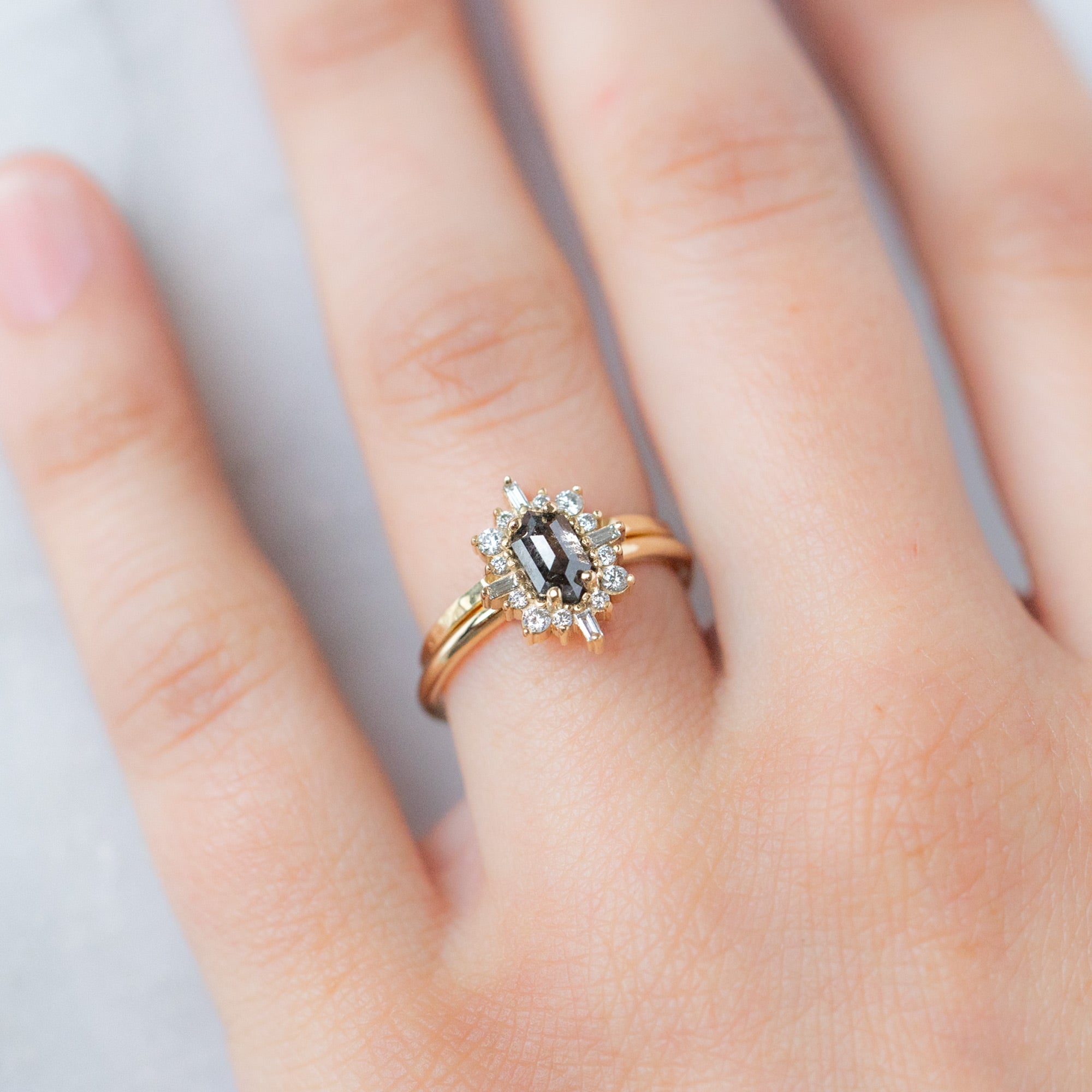The Hammered Gold Stacking Band | Yellow, Rose or White Gold