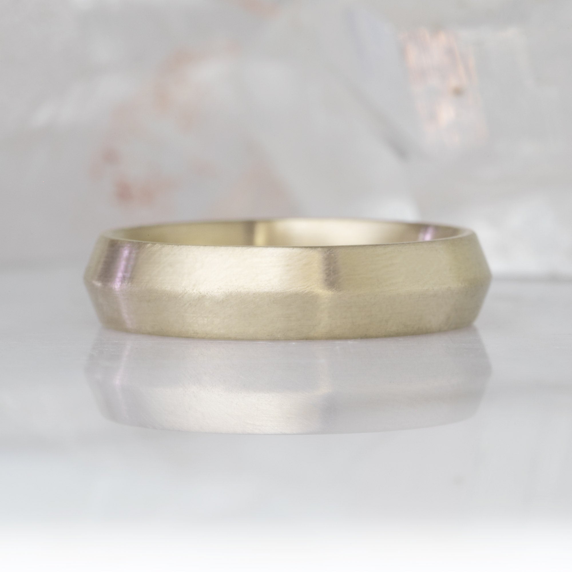 The Knife Edge Gold Stacking Band | Yellow, Rose or White Gold