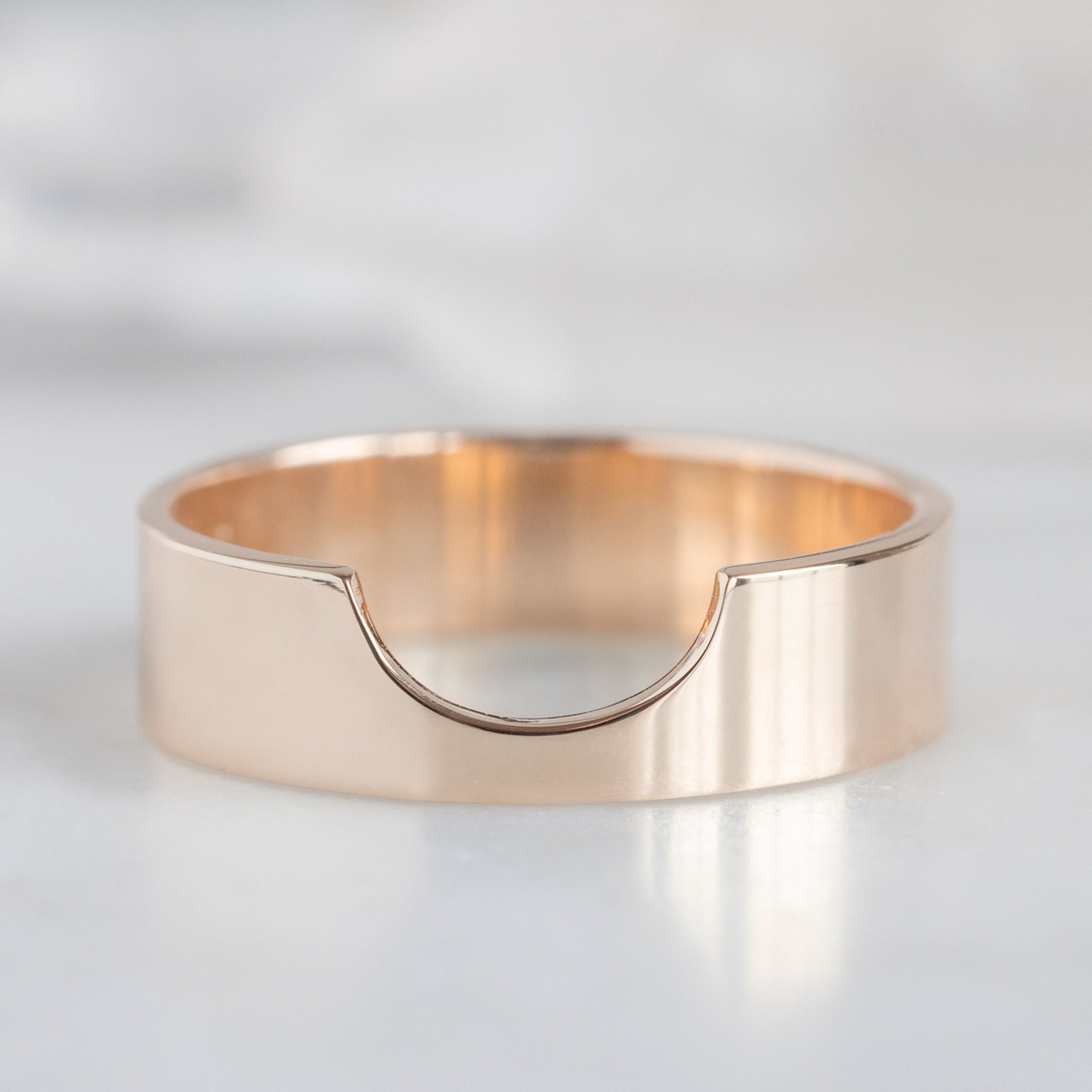 The Gold Arc Wedding Band | Yellow, Rose or White Gold