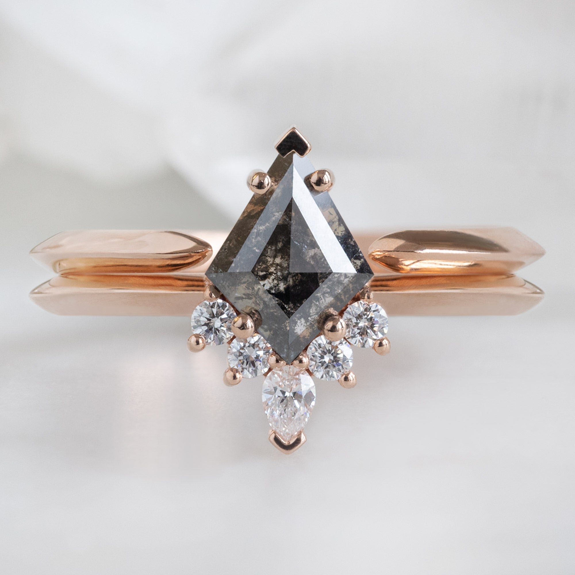 Open Cuff Knife Edge Gold Stacking Band | Yellow, Rose or White Gold