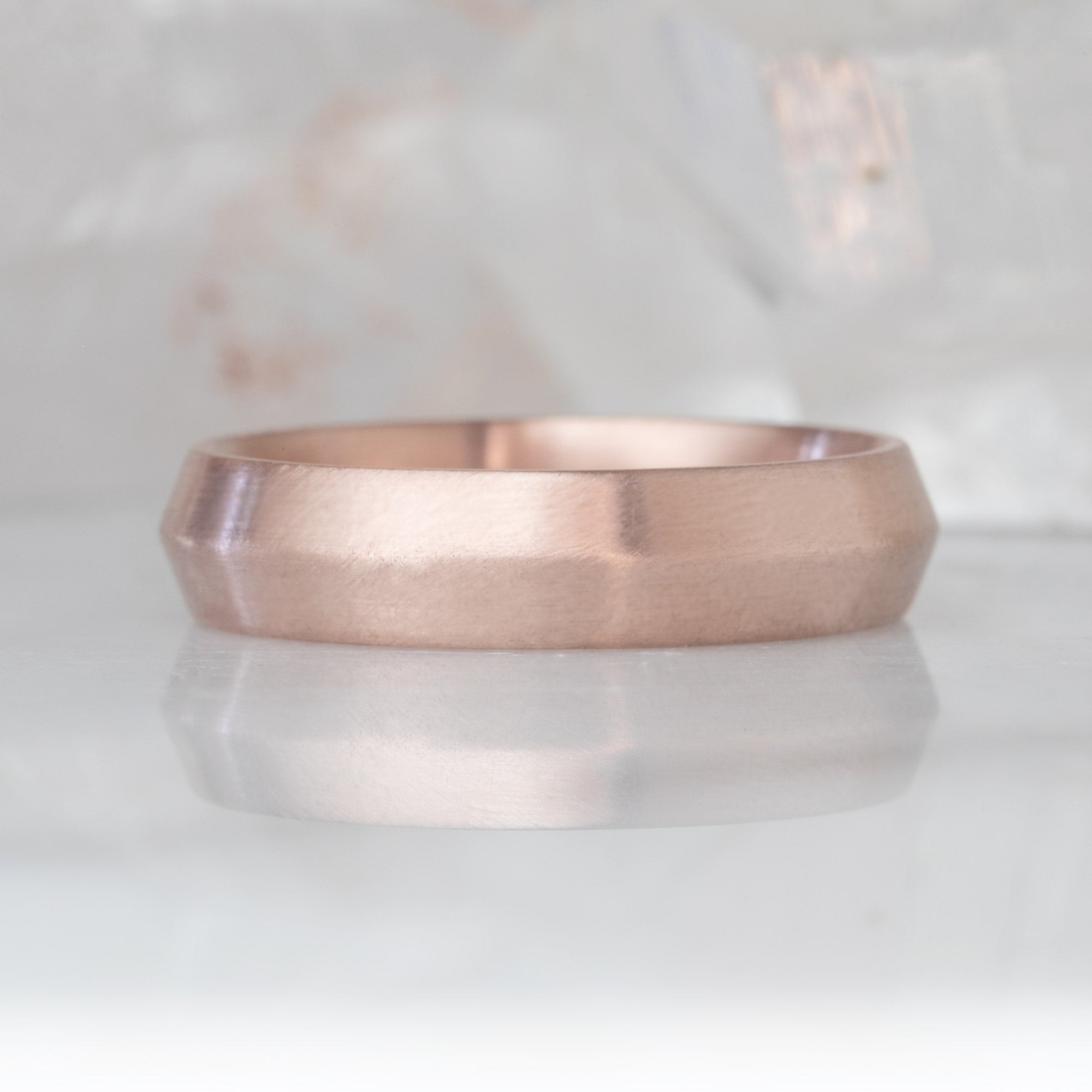 The Knife Edge Gold Stacking Band | Yellow, Rose or White Gold