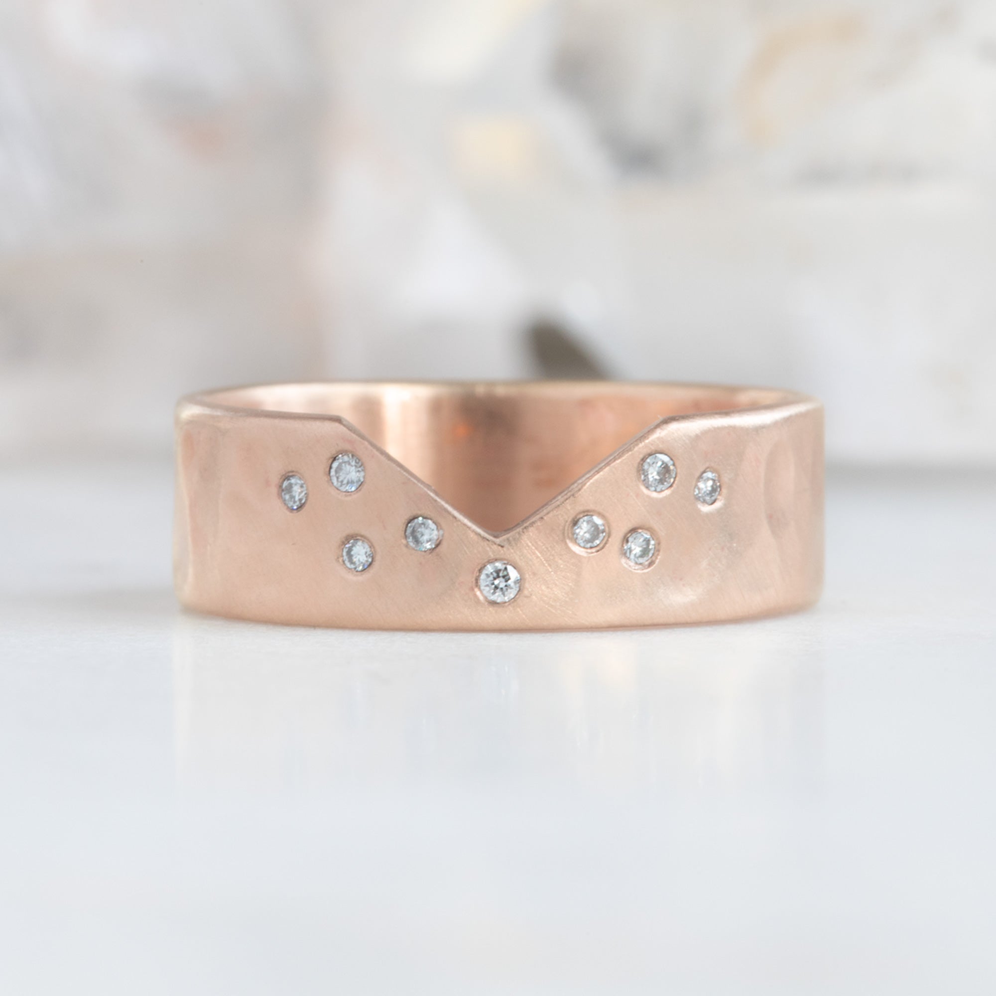 Constellation Peak Stacking Band | Yellow, Rose or White Gold