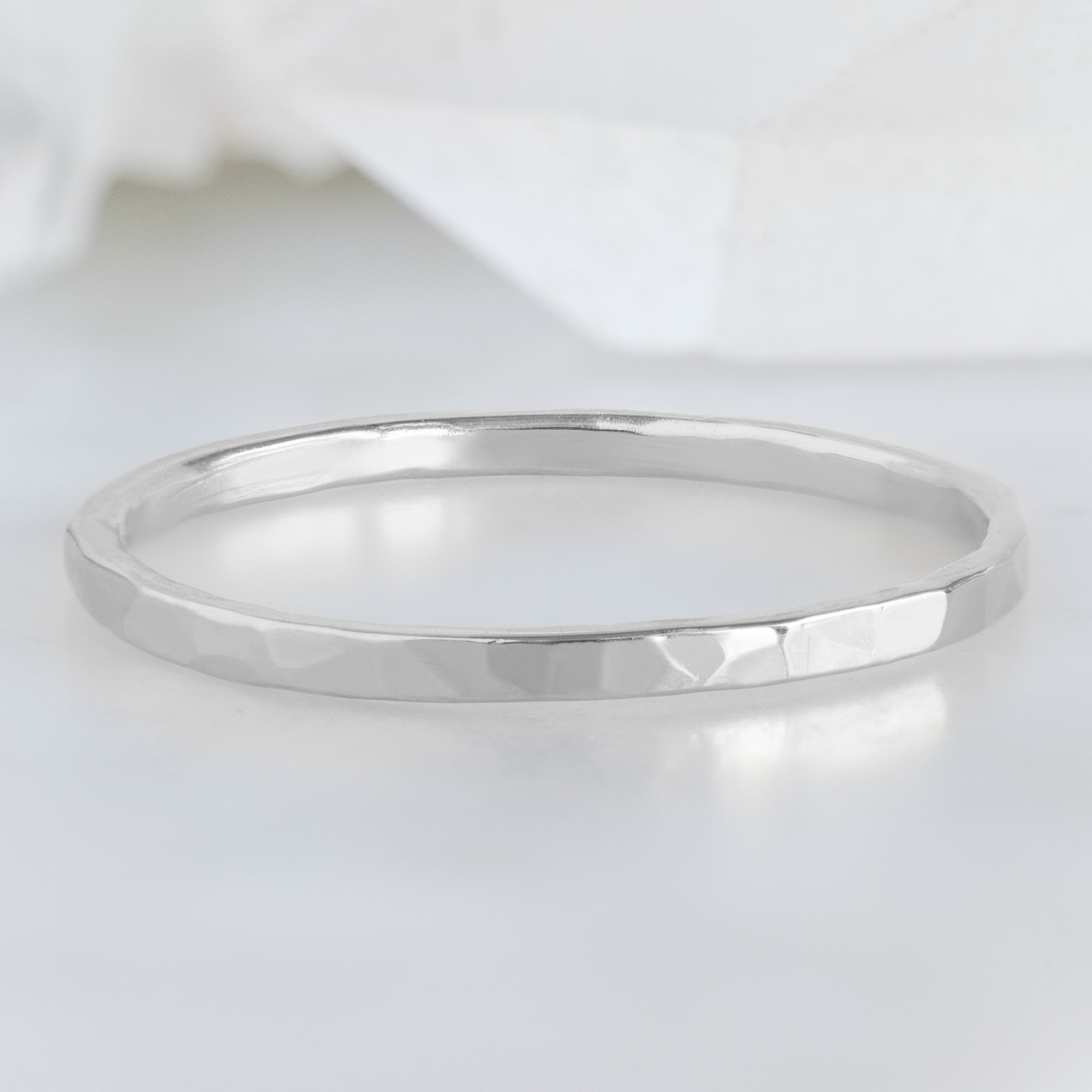 The Hammered Gold Stacking Band | Yellow, Rose or White Gold