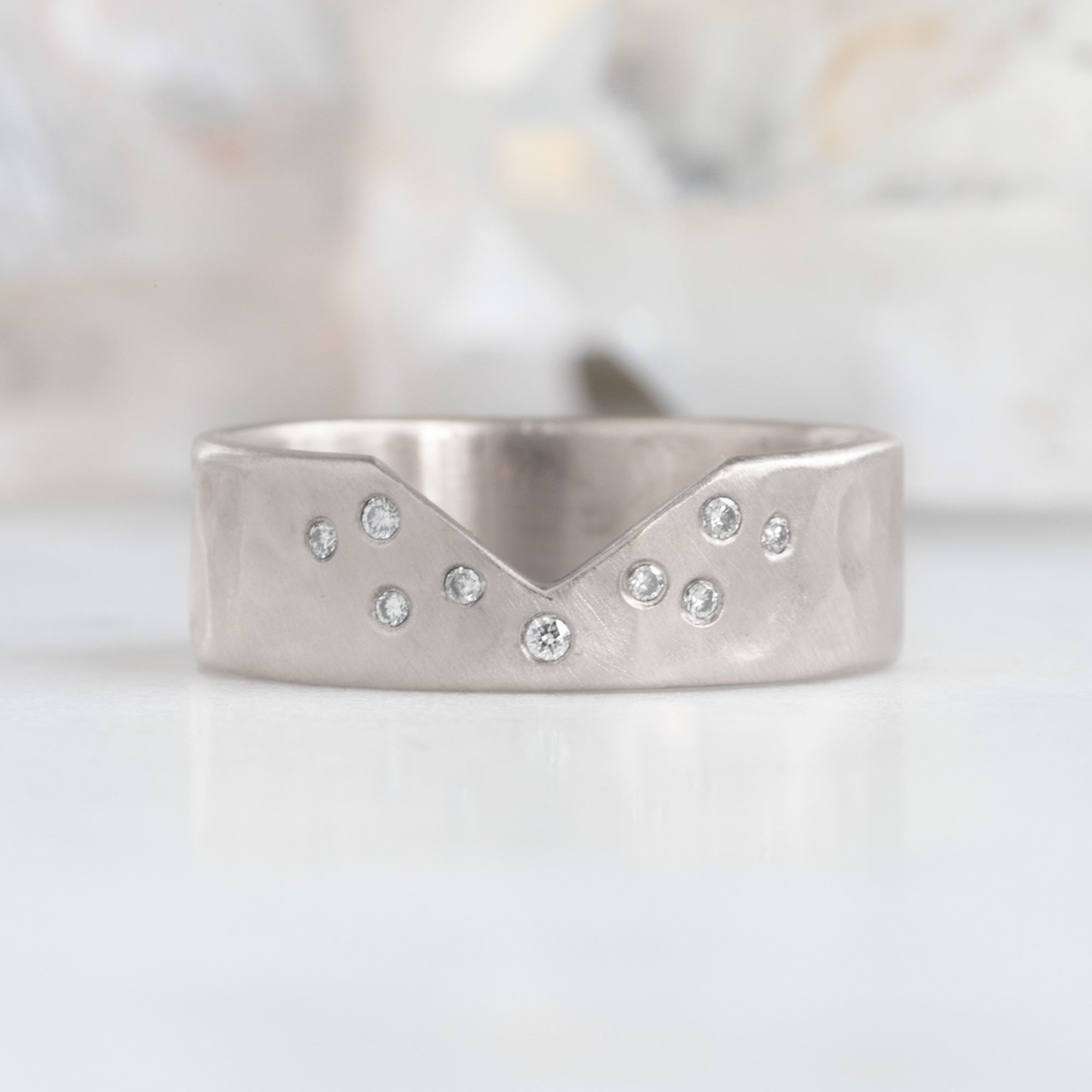 Constellation Peak Stacking Band | Yellow, Rose or White Gold