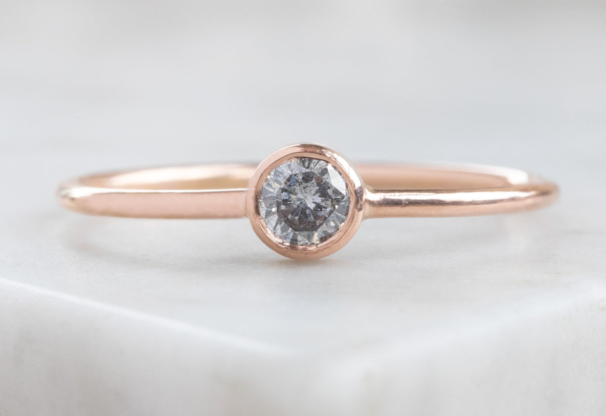 Salt and Pepper Diamond Stacking Rings & Alexis Russell