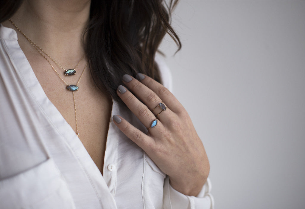 Labradorite Fine Jewelry Collection on Model
