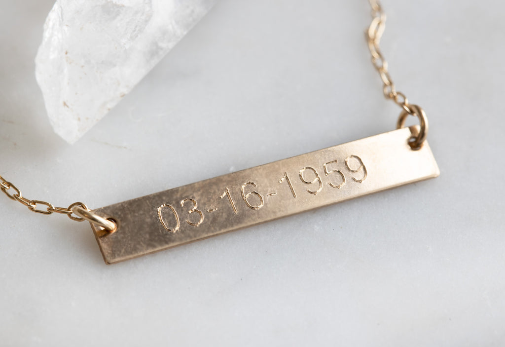 Save the Date / Nameplate Necklace