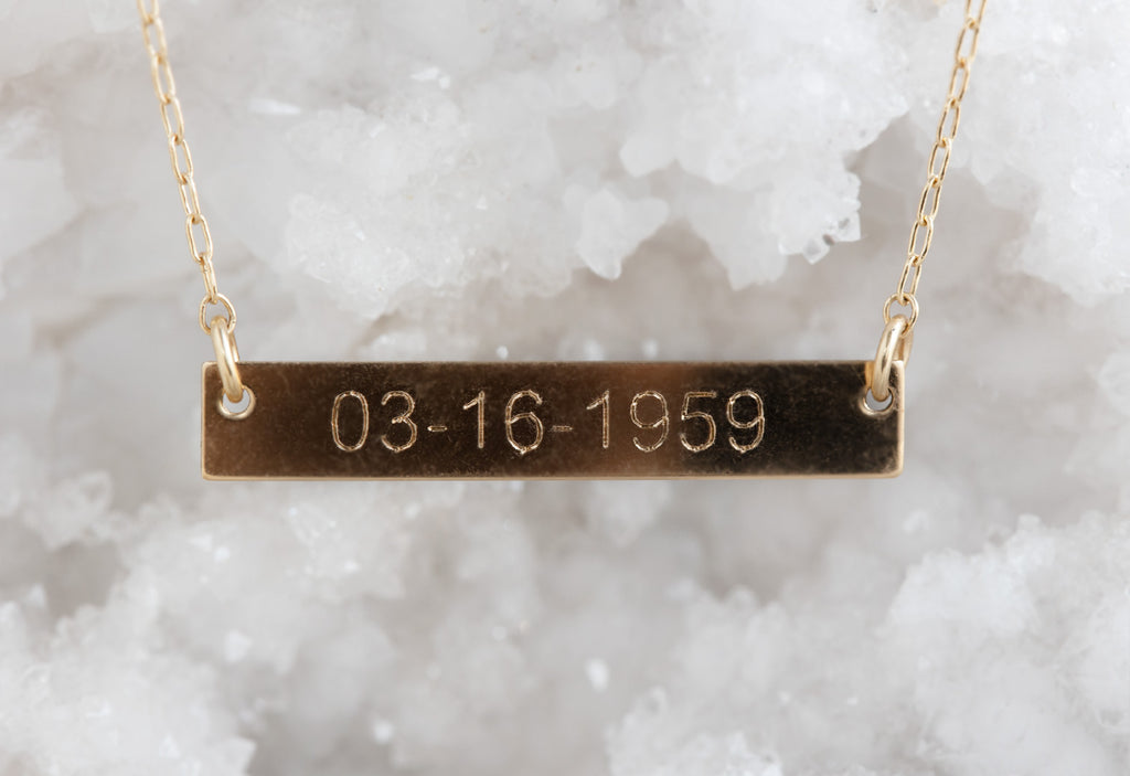 Save the Date / Nameplate Necklace