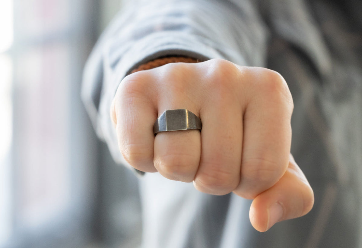 Men's Silver Signet Ring