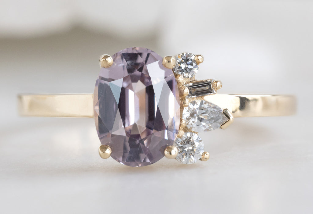 One of a Kind Spinel + Diamond Cluster Ring