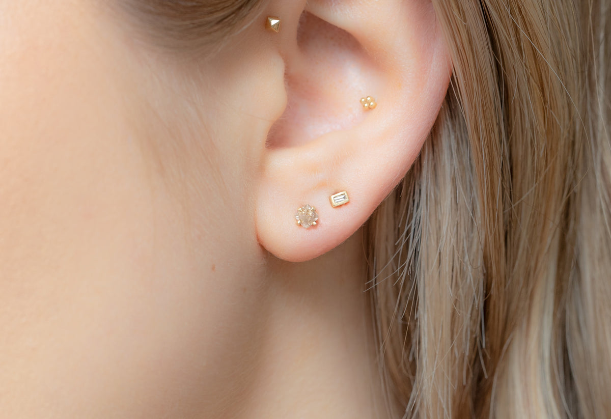 Rough cut on sale diamond earrings