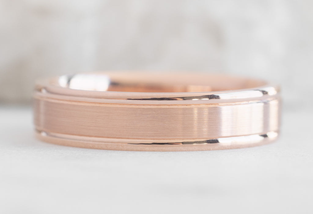 The Classic Men's Wedding Band in Rose Gold