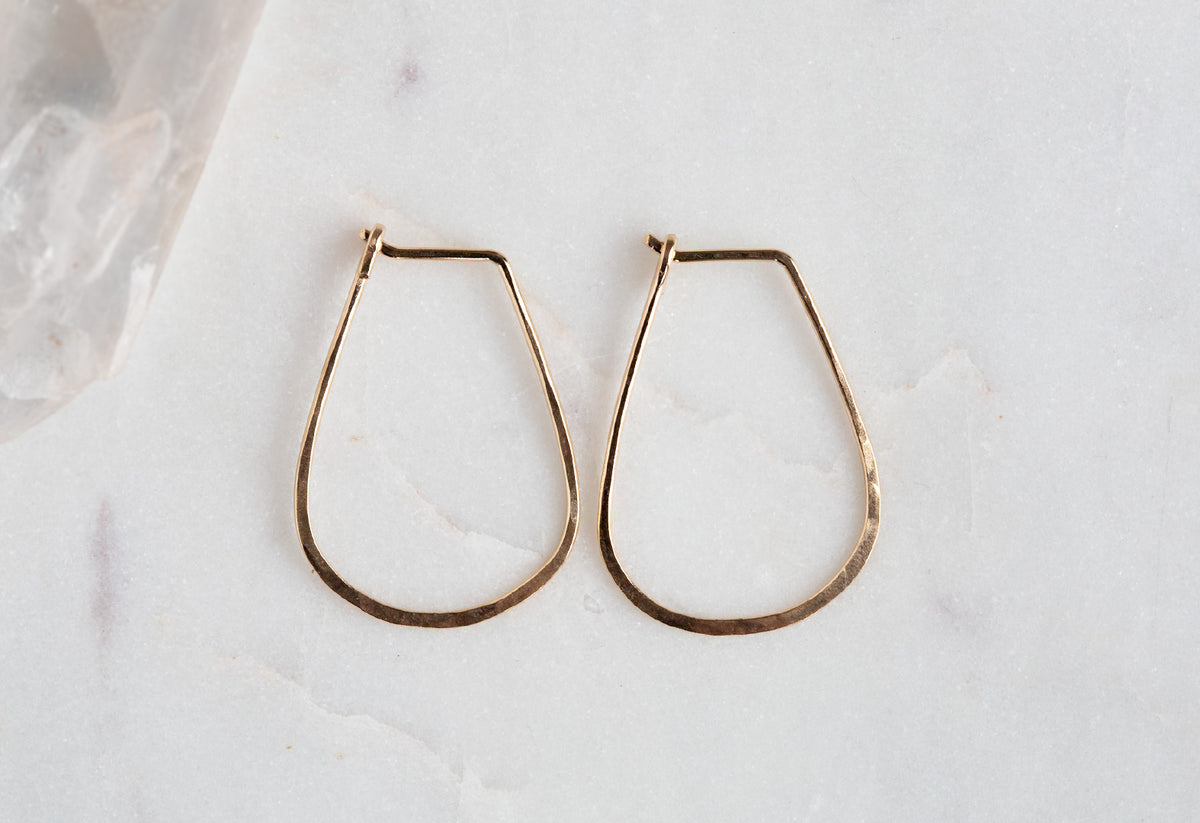 Small Horseshoe Gold Hoop Earrings & Alexis Russell